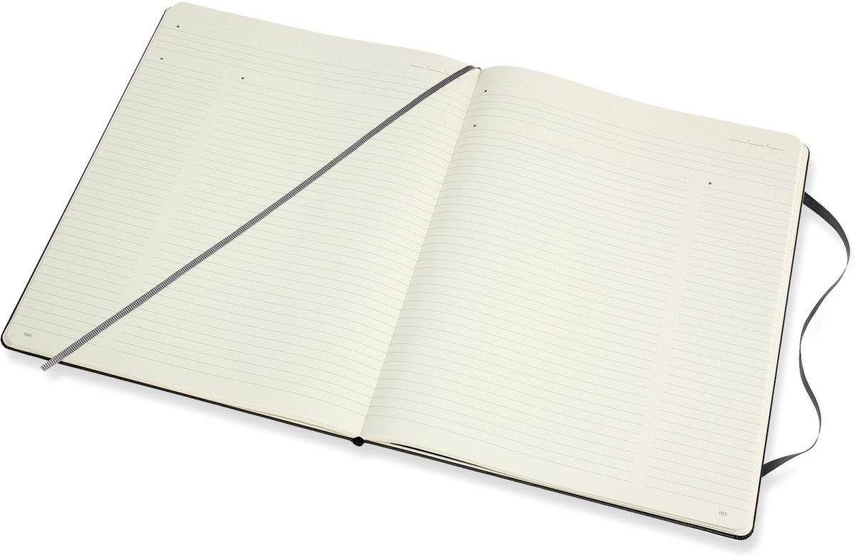 Notizbuch Professionelles Notizbuch XXL 21,59x27,94cm Hardcover 96 Blatt schwarz