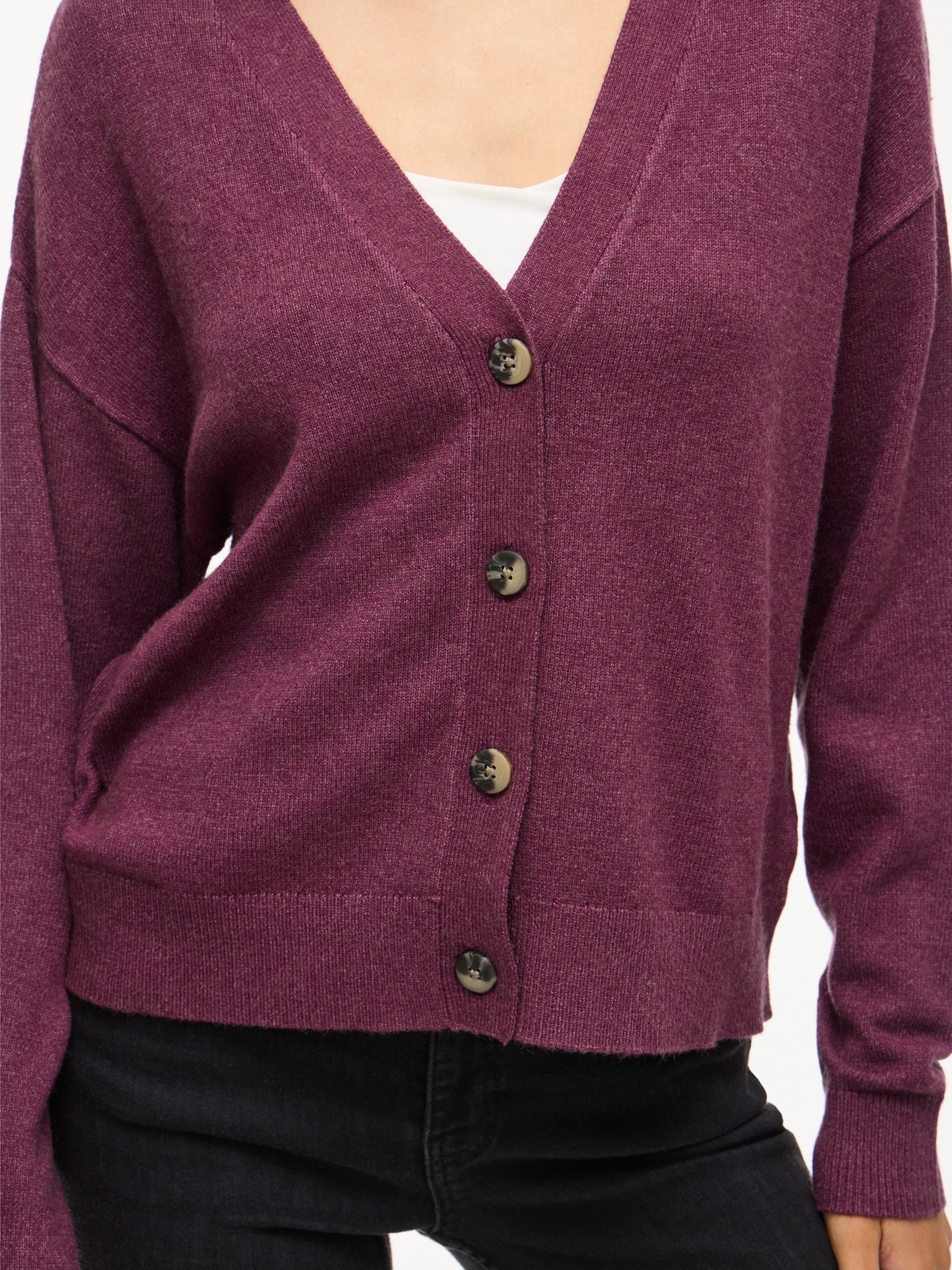 Vila Strickjacke VIRIL V-NECK KNIT CARDIGAN - NOOS Materialmix, regular fit