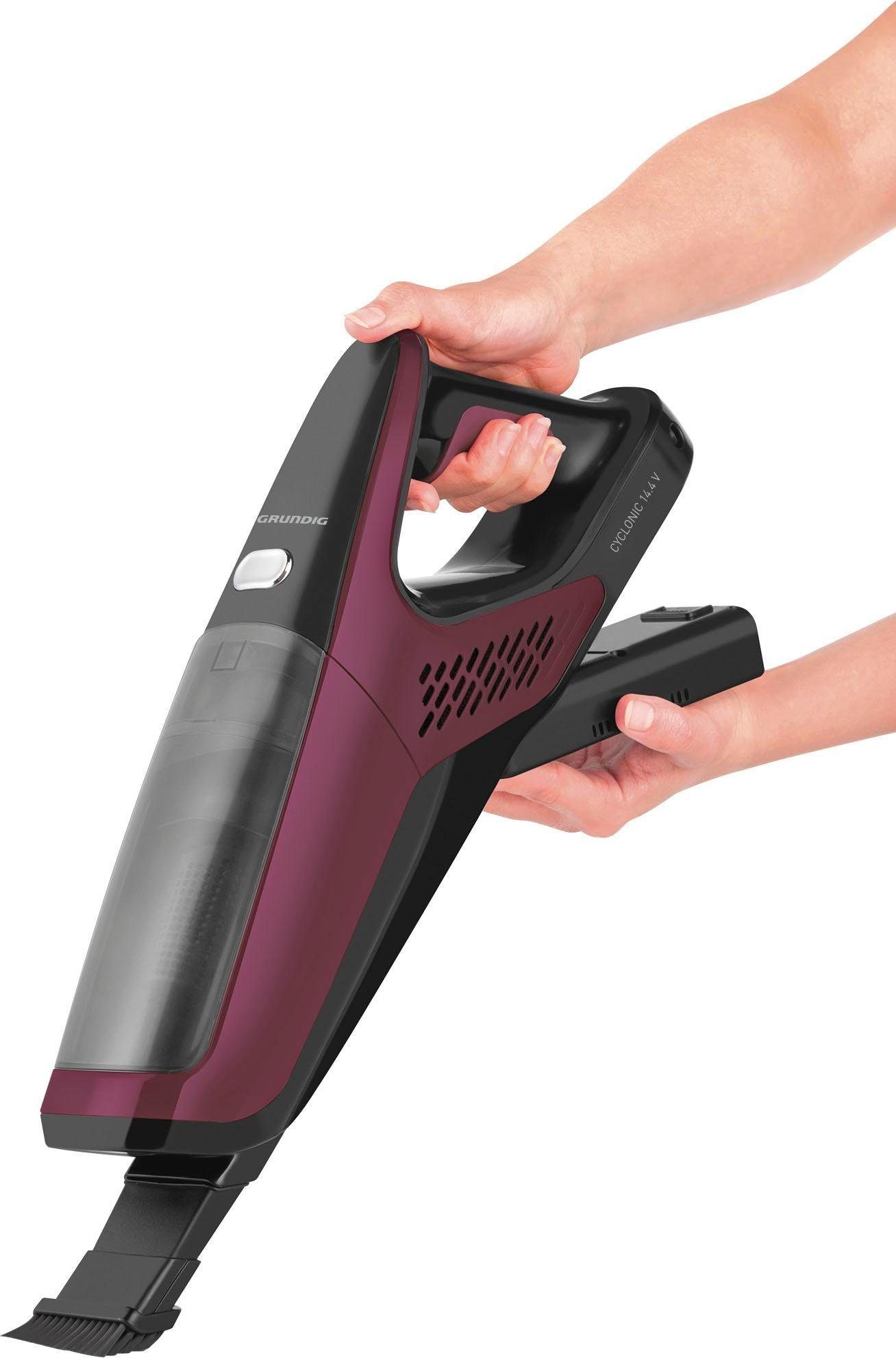 Grundig Akku-Bodenstaubsauger VCH 9930, beutellos, 2‑in‑1 Akku‑Staubsauger mit 14,4V & 45 Min Laufzeit