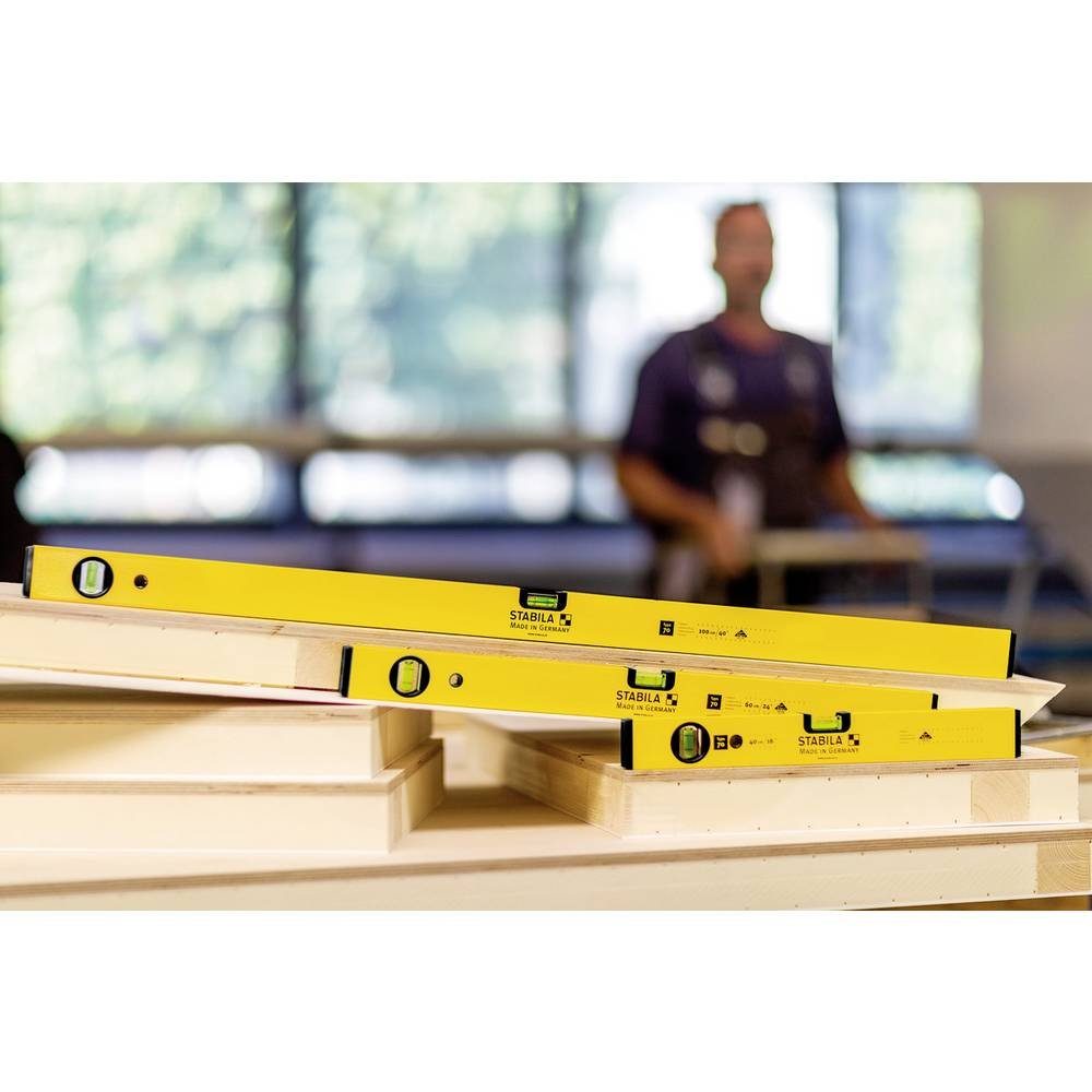 Stabila Wasserwaage CLASSIC SET 70, 3-teiliges Wasserwaagen-Set: 100 cm, 60 cm 19819