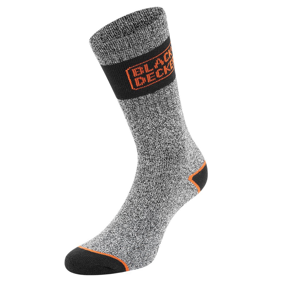 (10-Paar) Melange CREW (TEKA) WORK B+D Sportsocken Grey SOCKS Black+Decker