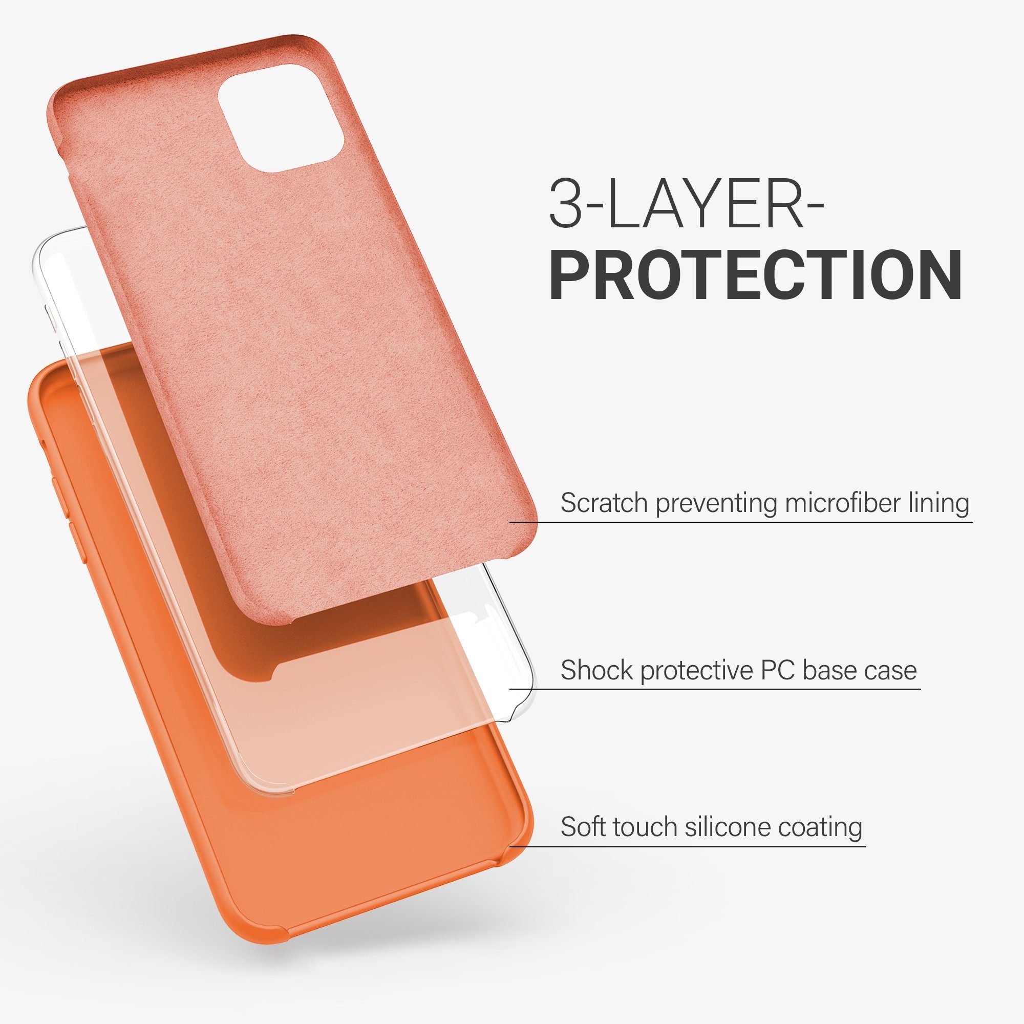 kwmobile Handyhülle Handyhülle für Apple iPhone 11 Hülle, Weiches Handy Silikon Case - Schutzhülle Cover
