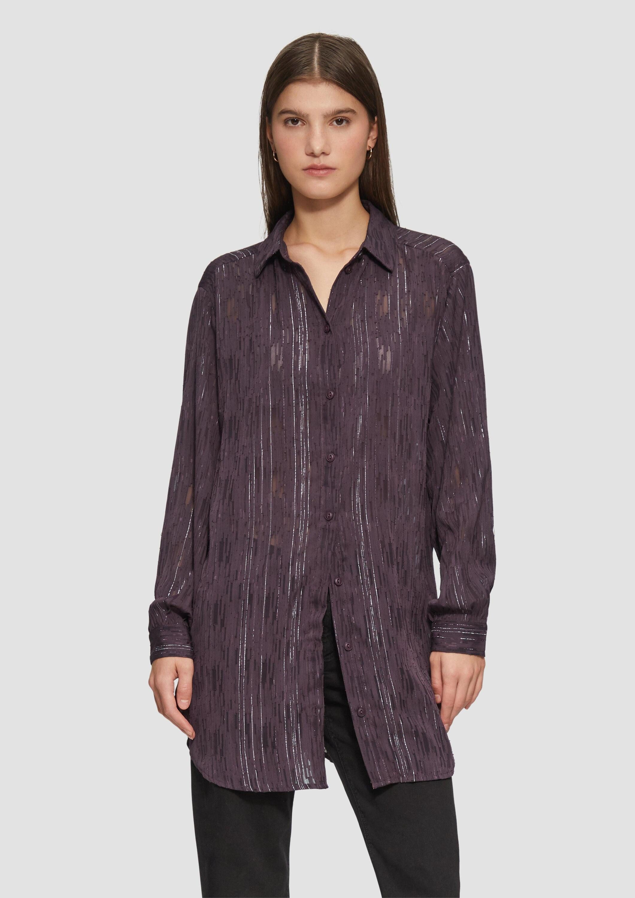 QS Langarmbluse Bluse Leicht transparente Longbluse günstig online kaufen