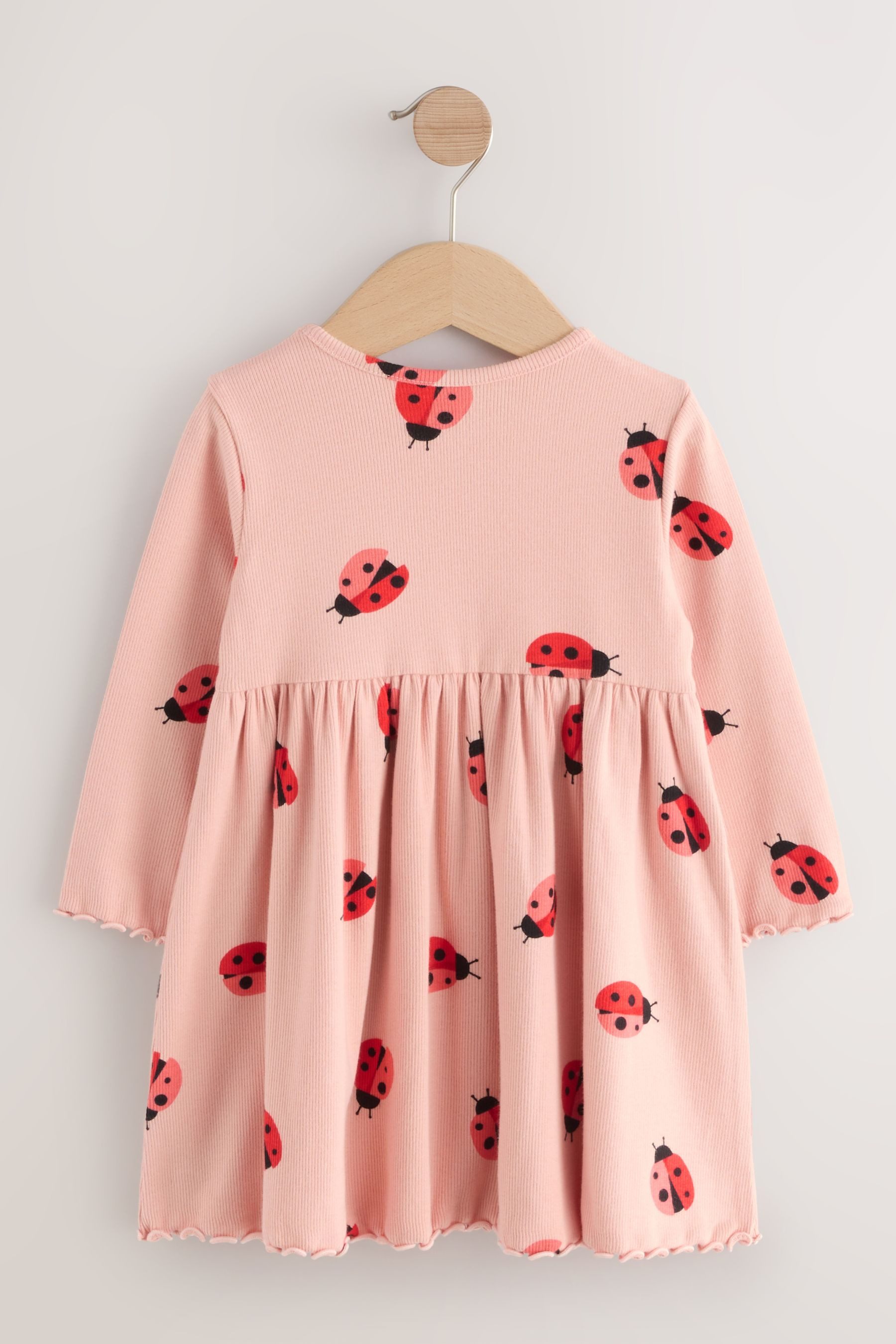 Next Blusenkleid Geripptes Langarmkleid (1-tlg) günstig online kaufen