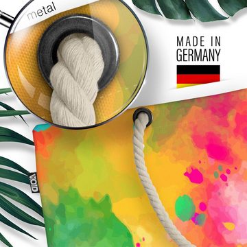 VOID Henkeltasche (1-tlg), Farbexplosion Muster Beach Bag Farbe Festival Malerei Regenbogen schwul Love