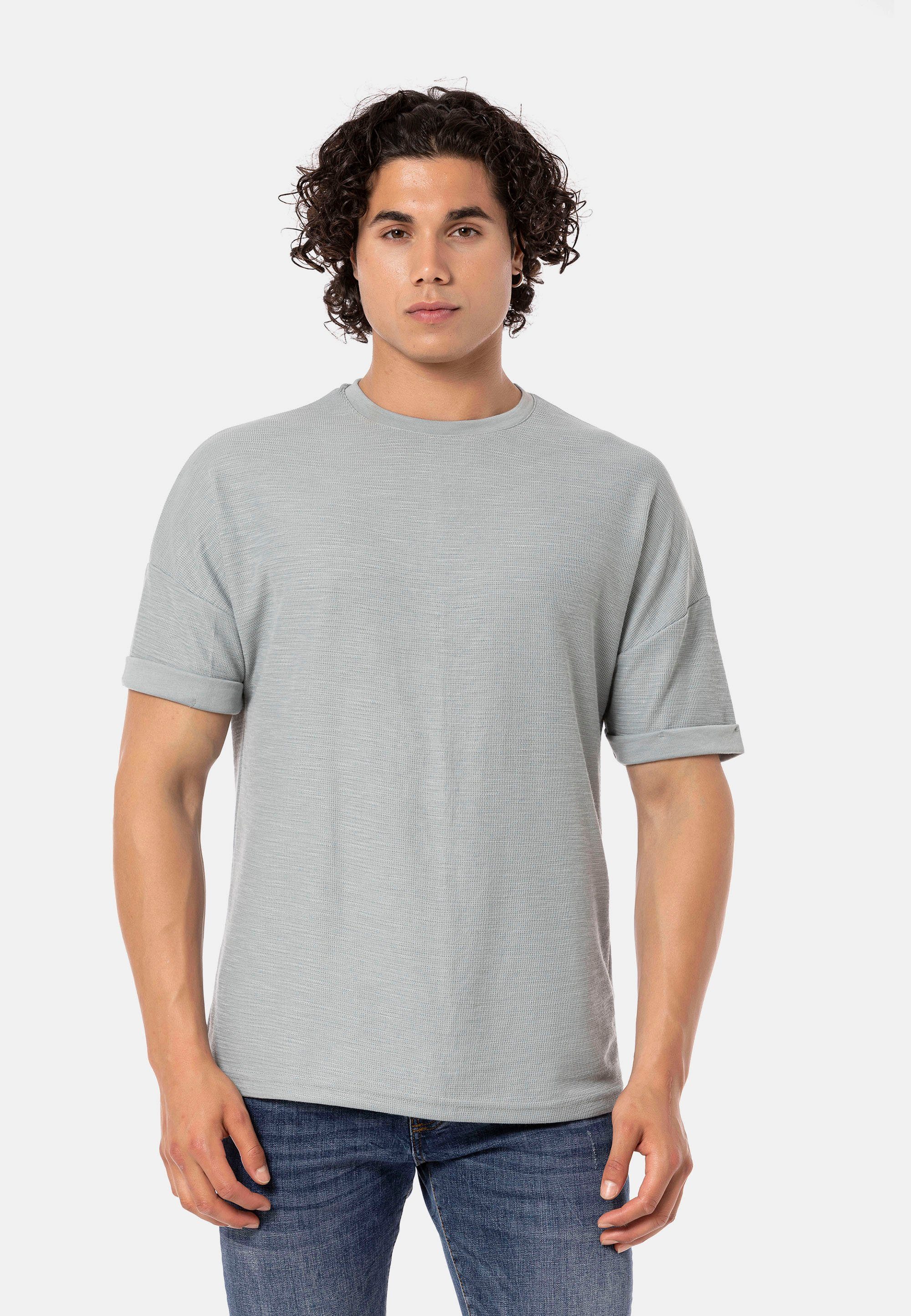 RedBridge T-Shirt Hereford mit Krempelärmeln grau