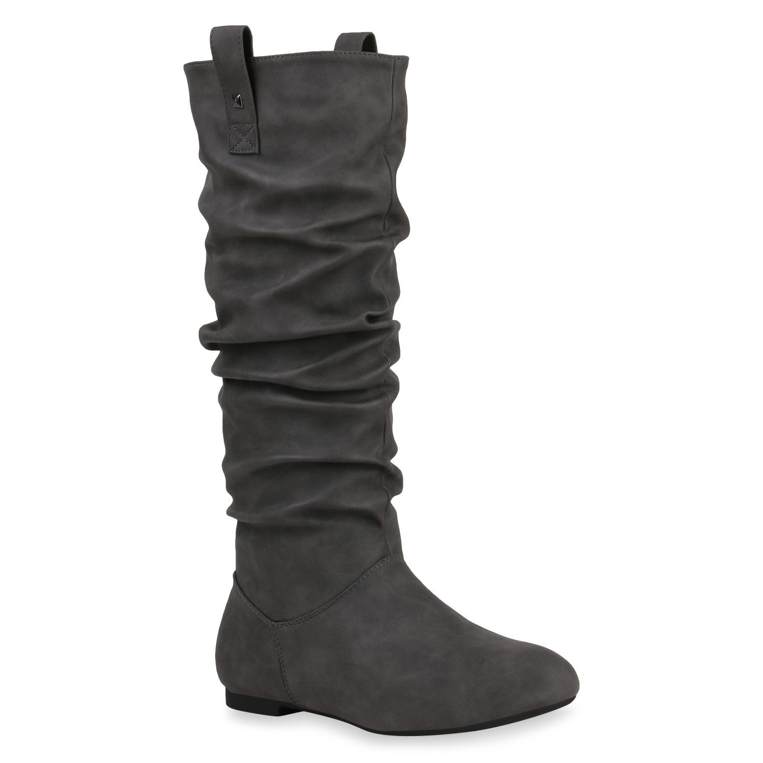 VAN HILL 820242 Schlupfstiefel Damen Schlupfstiefel Warm Gefütterte Stiefel Nieten Winter