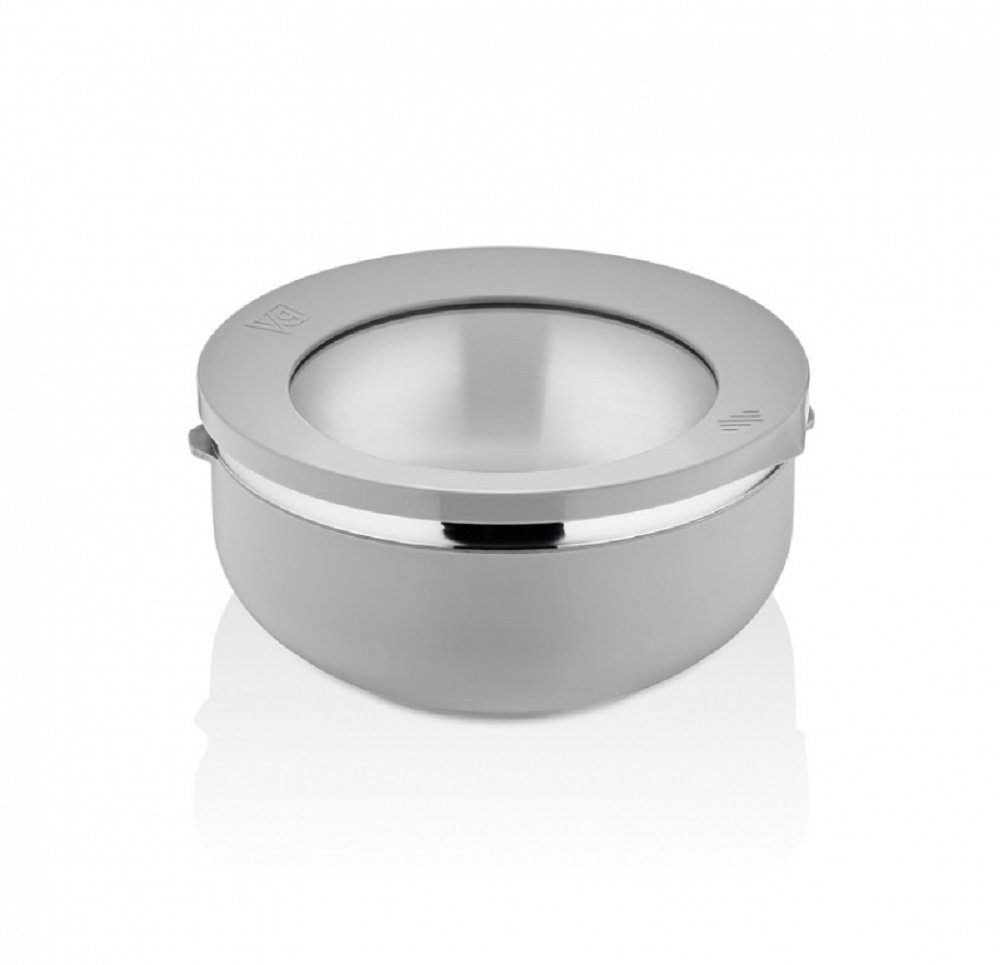 Vip Ahmet Vorratsdose 2 TLG. 2x 800ml Rundes Vakuum Aufbewahrungsbox Set Vorratsbehälter Set Vorratsdosen Stapelbar für Küche, (2-tlg) Silber