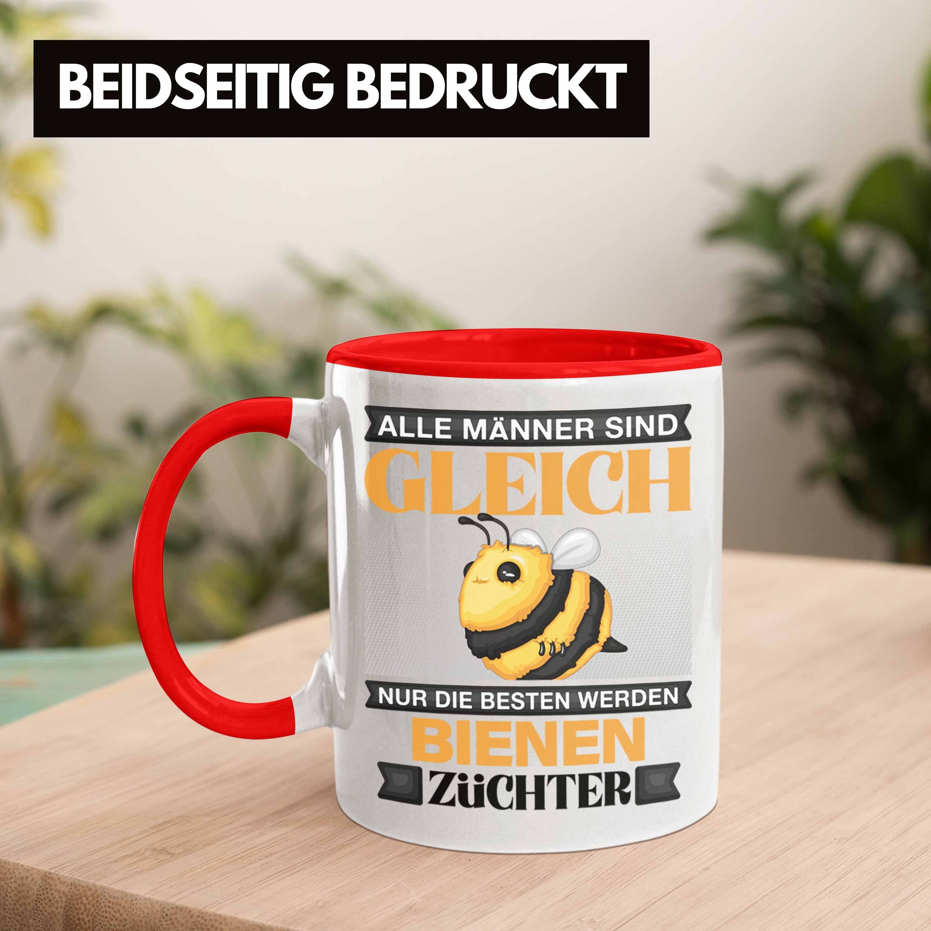 Lustiger Alle Bienen Tasse Sind Trendation Geschenk Imker Rot Züchter Männer Tasse Spruch