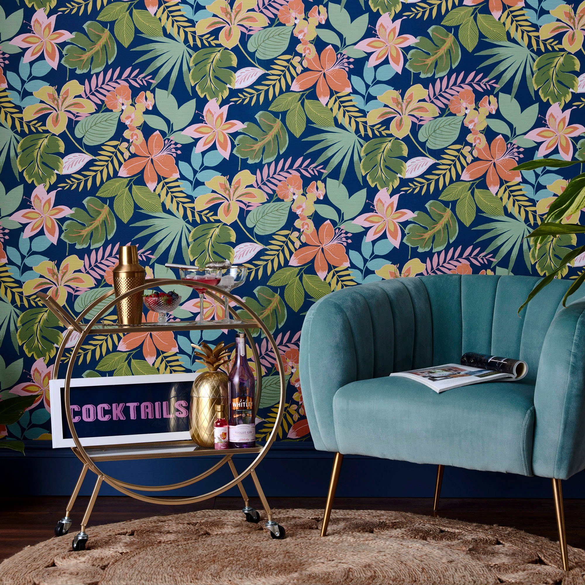 Envy Vliestapete So Exotic Night and Day, glatt, gemustert, (1 St), gemustert, FSC® zertifiziert, mit lebhaftem Druck, 10 Meter Länge