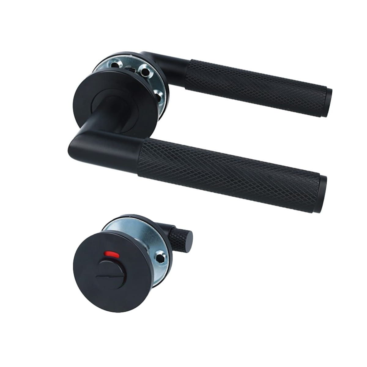 MS Beschläge Türgriff Edelstahl Rosettengarnitur Türdrücker Set Schwarz, De günstig online kaufen