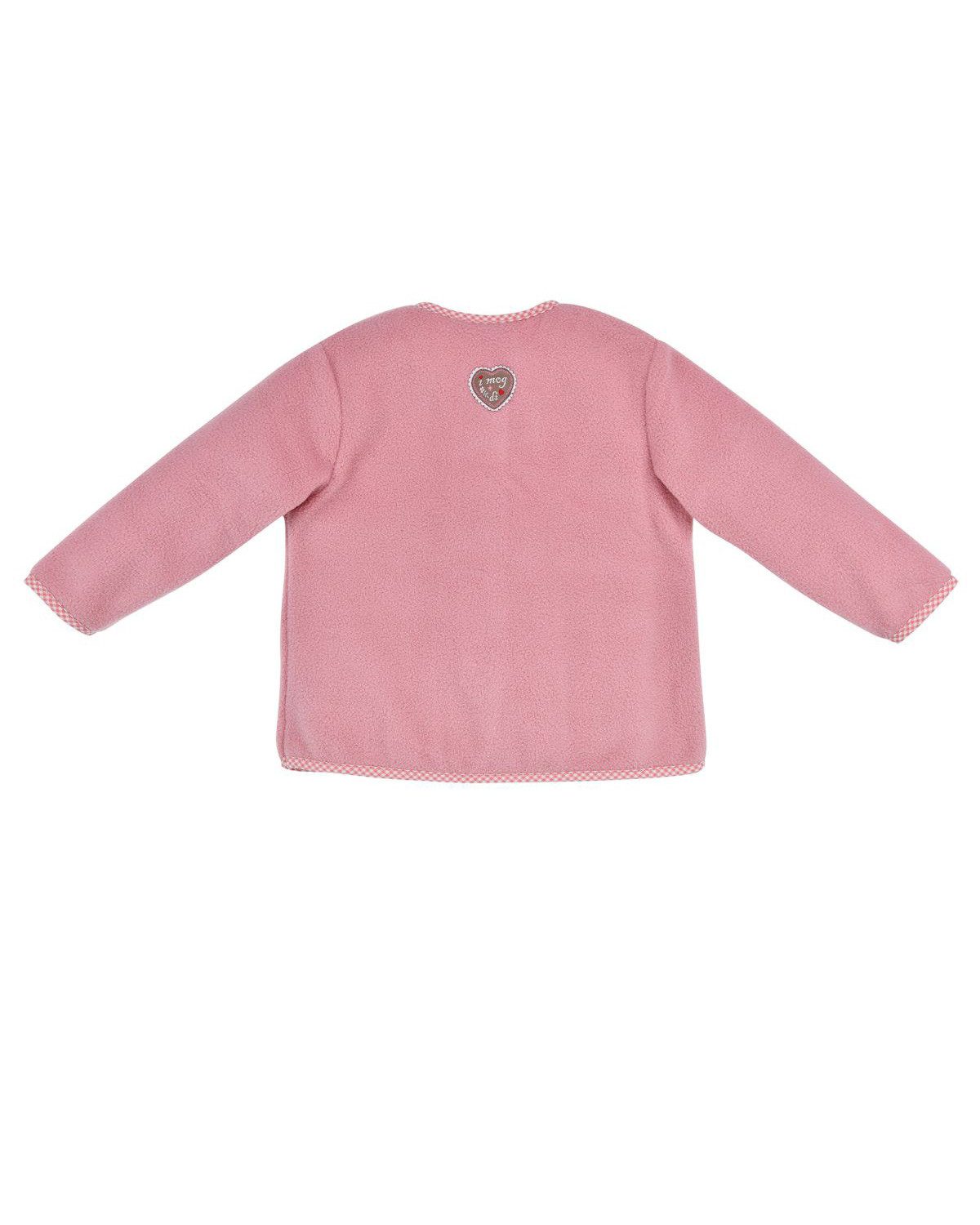 BONDI Strickjacke Baby Mädchen Fleecejacke 'Freches Madl' 86851, Ol