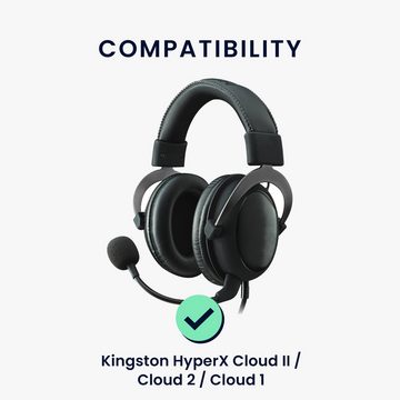 kwmobile 2x Ohr Polster für Kingston HyperX Cloud II / Cloud 2 / Cloud 1 HiFi-Kopfhörer (Ohrpolster Kopfhörer Kunstleder für Over Ear Headphones Cooling Effekt)