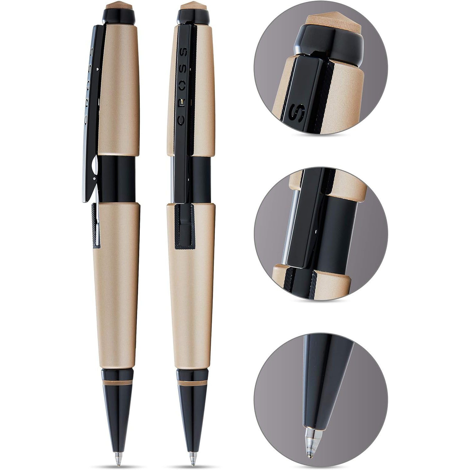 CROSS-USA Tintenroller CROSS Rollerball Edge Mattbeige, PVD, mit Gel-Mine