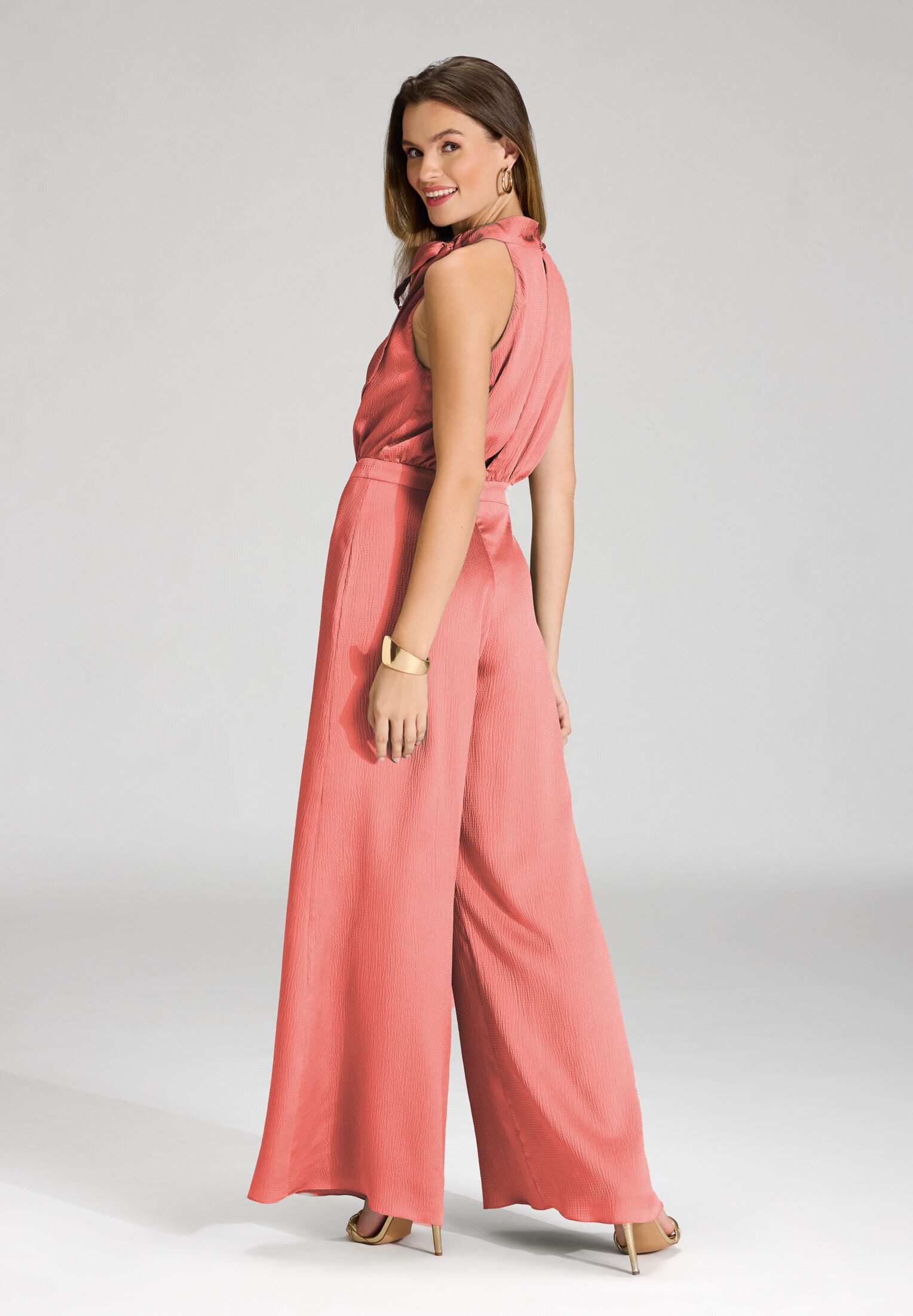 SWING Jumpsuit - Jumpsuit mit Schluppe aus gehämmertem Satin Oberteil in lo günstig online kaufen
