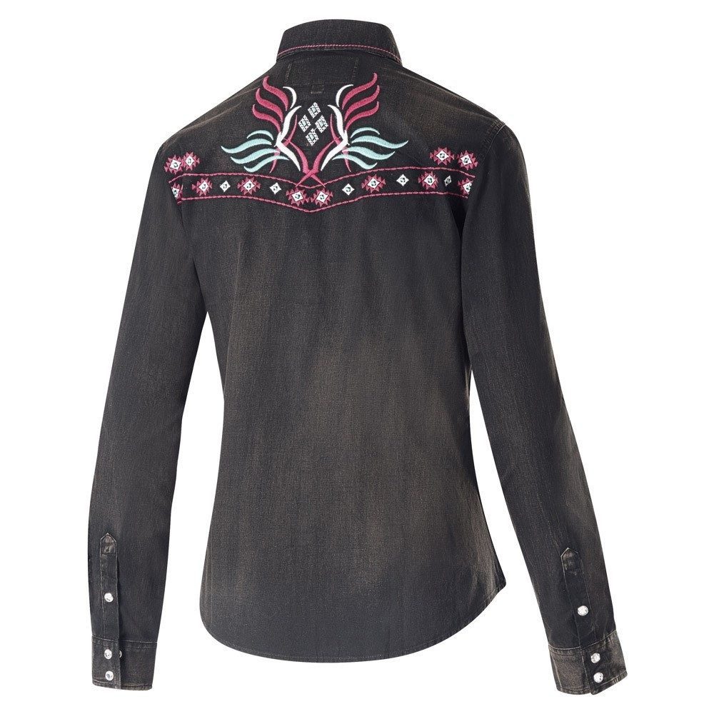 Stars & Stripes Langarmbluse Westerrnbluse Hope bestickt günstig online kaufen