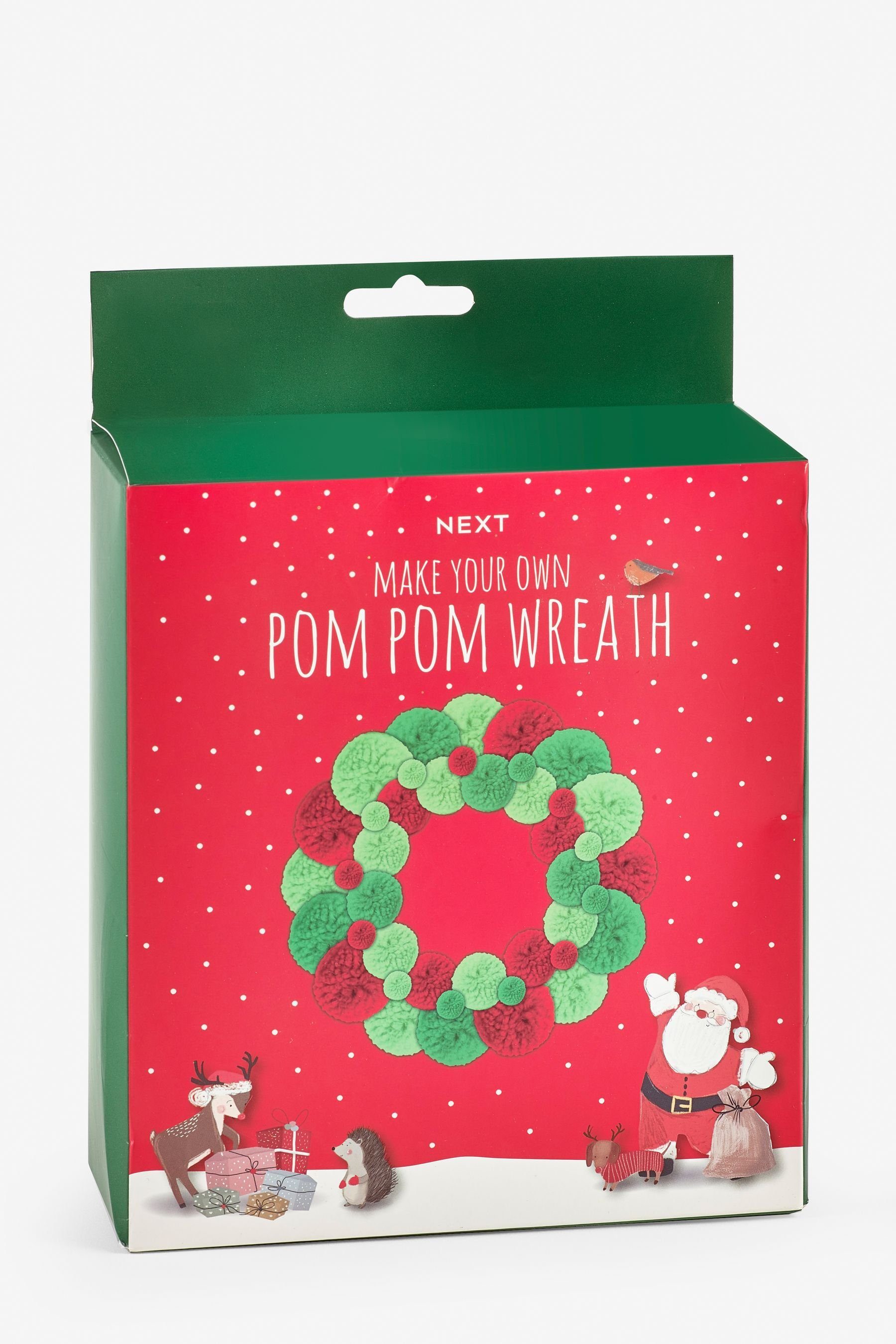 Next Bastelkranz Weihnachtskranz Pom Pom selbst machen