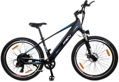 Myatu E-Bike Myatu M1626 E-Bike 27.5 Zoll, schwarz, 21 Gang, Heckmotor