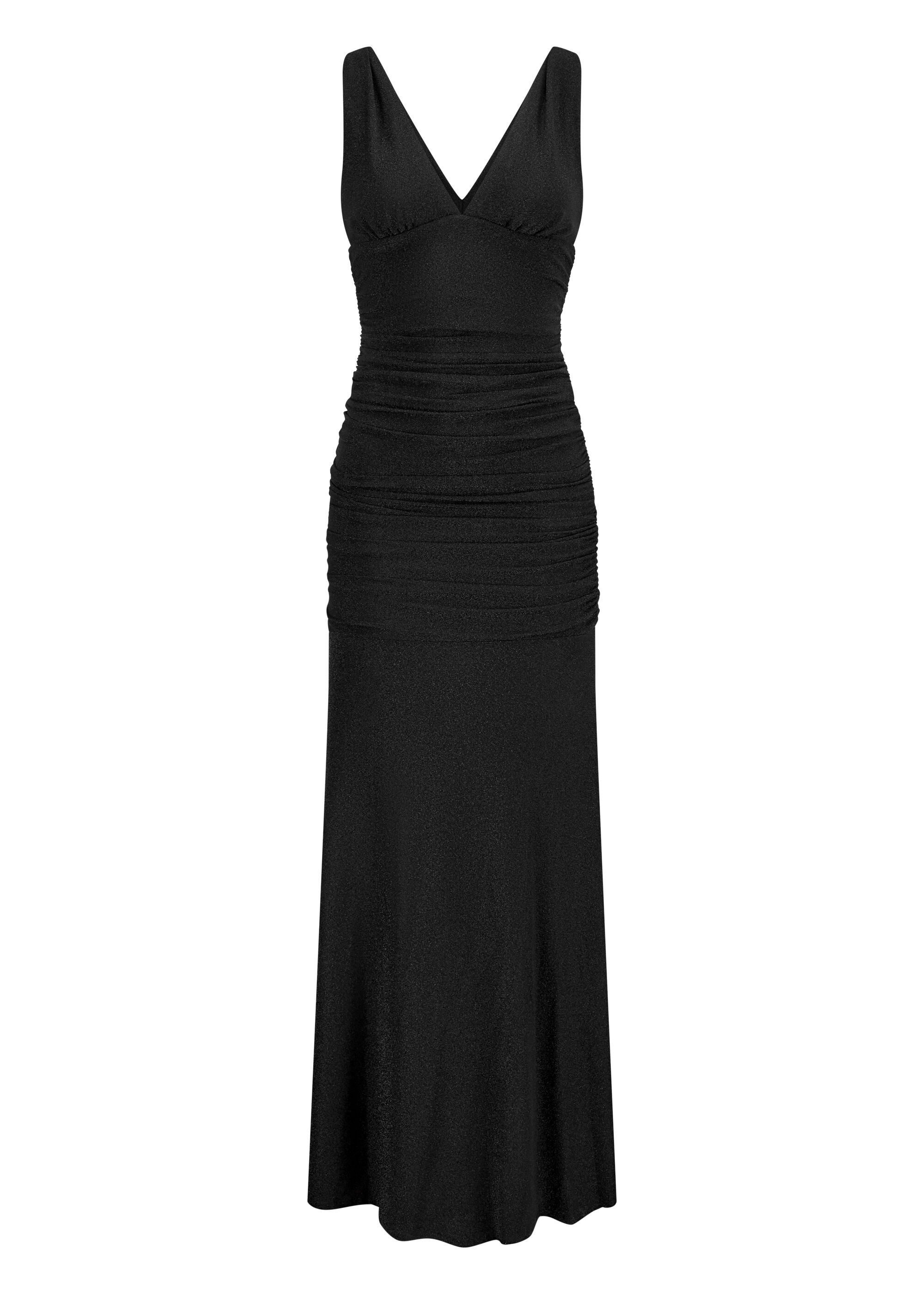 Nicowa A-Linien-Kleid LUCEWO (1-tlg) mit Raffung aus Lamé-Jersey