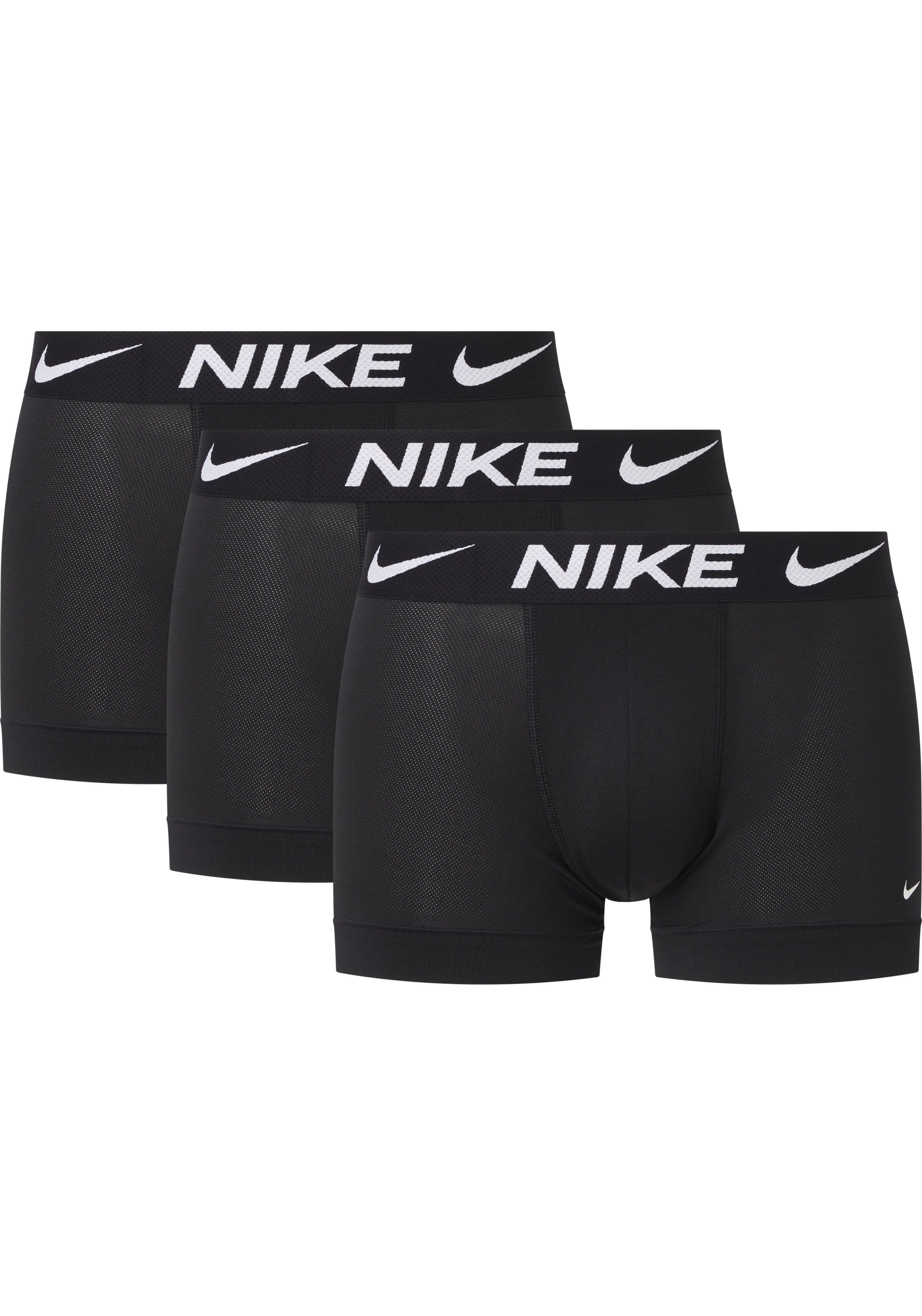 NIKE Underwear (Packung, Trunk BLACK/BLACK/BLACK mit Logo-Elastikbund 3-St)
