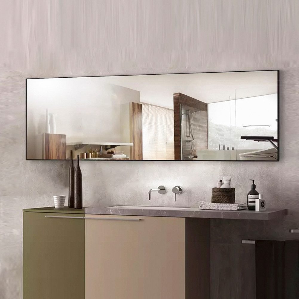 FUROKOY Ganzkörperspiegel Standspiegel mit Ständer, Metallrahmen (Garderobenspiegel, 1-St), Rechteckiger Wandspiegel,140x40cm für Wohnzimmer, Schlafzimmer,Gold