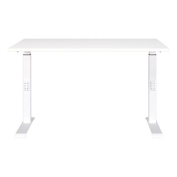 Lomadox Schreibtisch MEMPHIS-01, 120cm breit, weiß, Gestell weiß