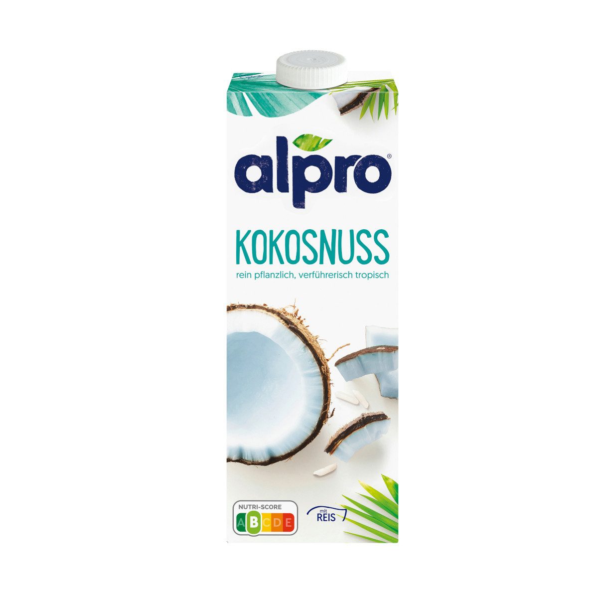 Alpro Milchmischgetränk, Alpro Kokonussdrink mit Reis mit Calcium vegan Original 1000 ml