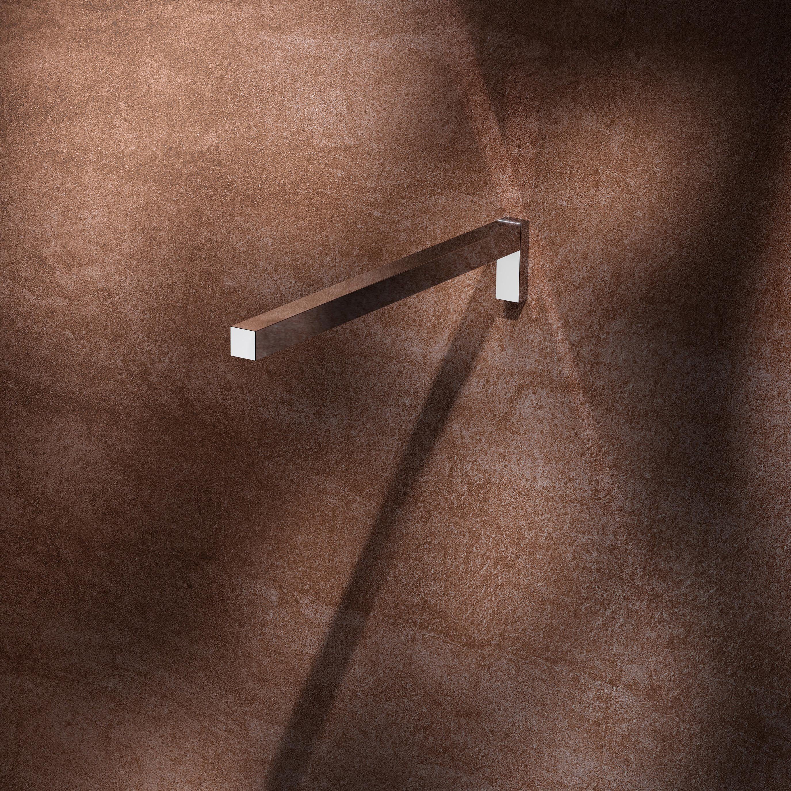 Keuco Handtuchstange Edition 90 Square, Handtuchhalter, Metall, verchromt, einarmig, starr, 34cm, Wandmontage