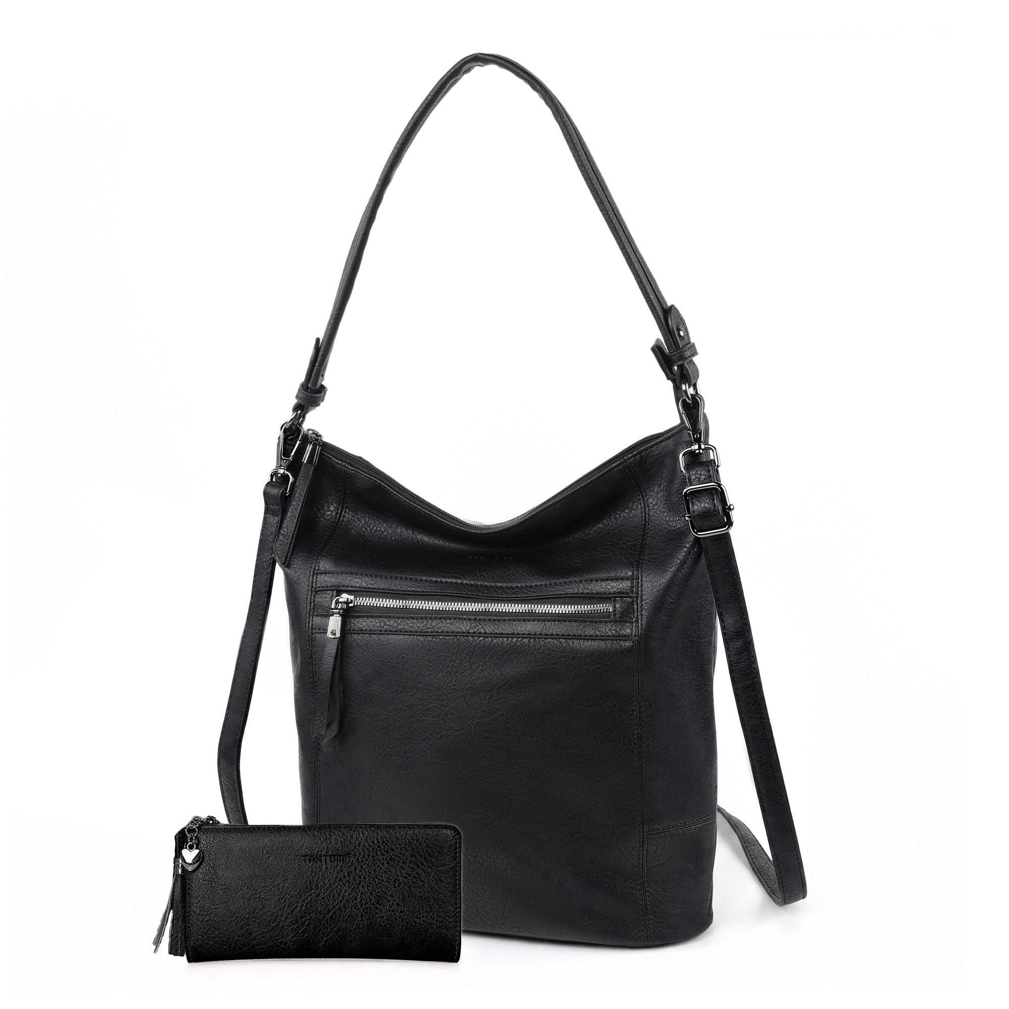 TANTOMI Handtasche 2-Tlg Shopper Schultertasche mit Geldbörse Damen Groß Umhängetasche, Crossbody Bag Damen für Pendler und Reisen mit …