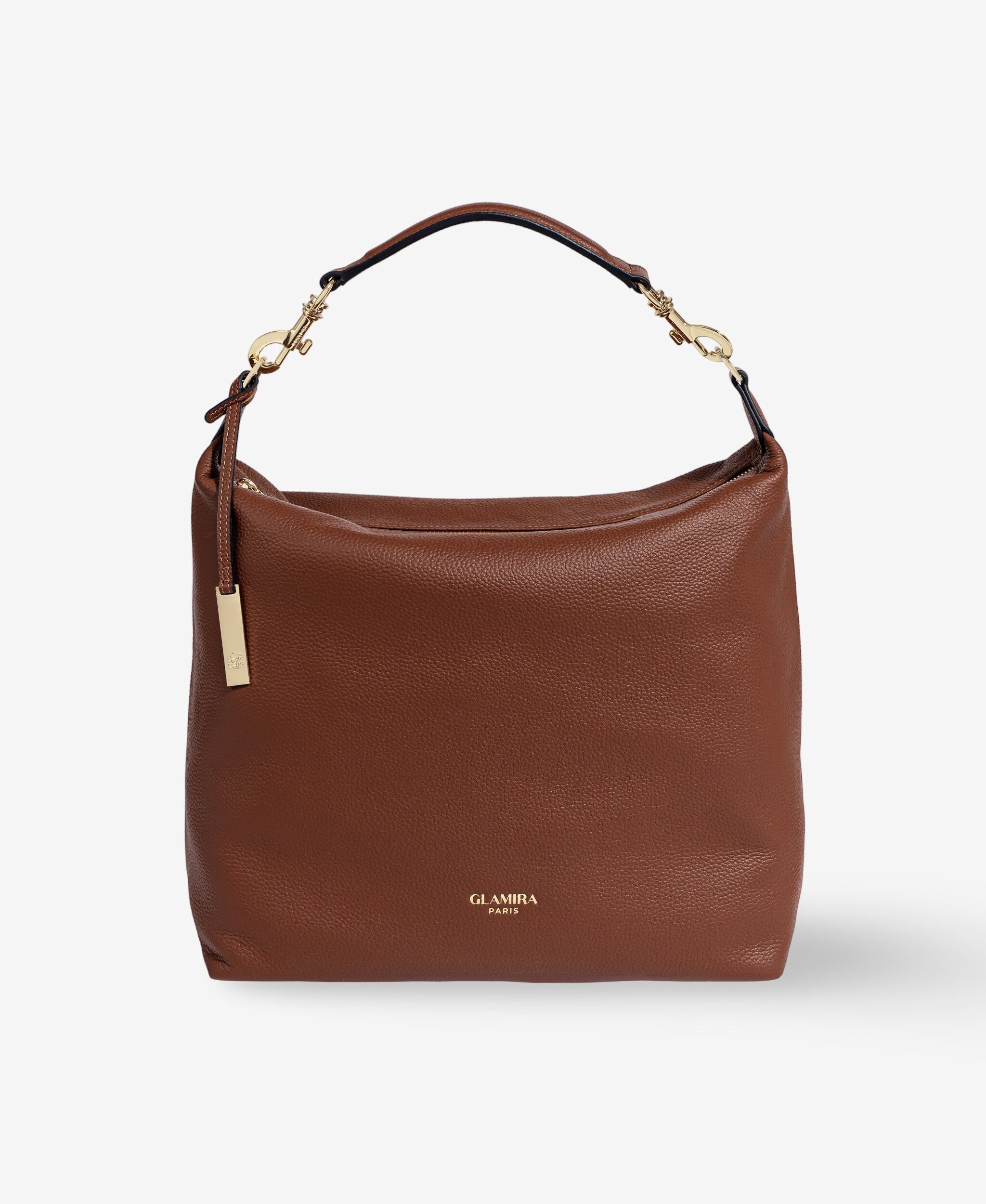 GLAMIRA Schultertasche Lysandra Braune Schultertasche (1-tlg), echt Leder