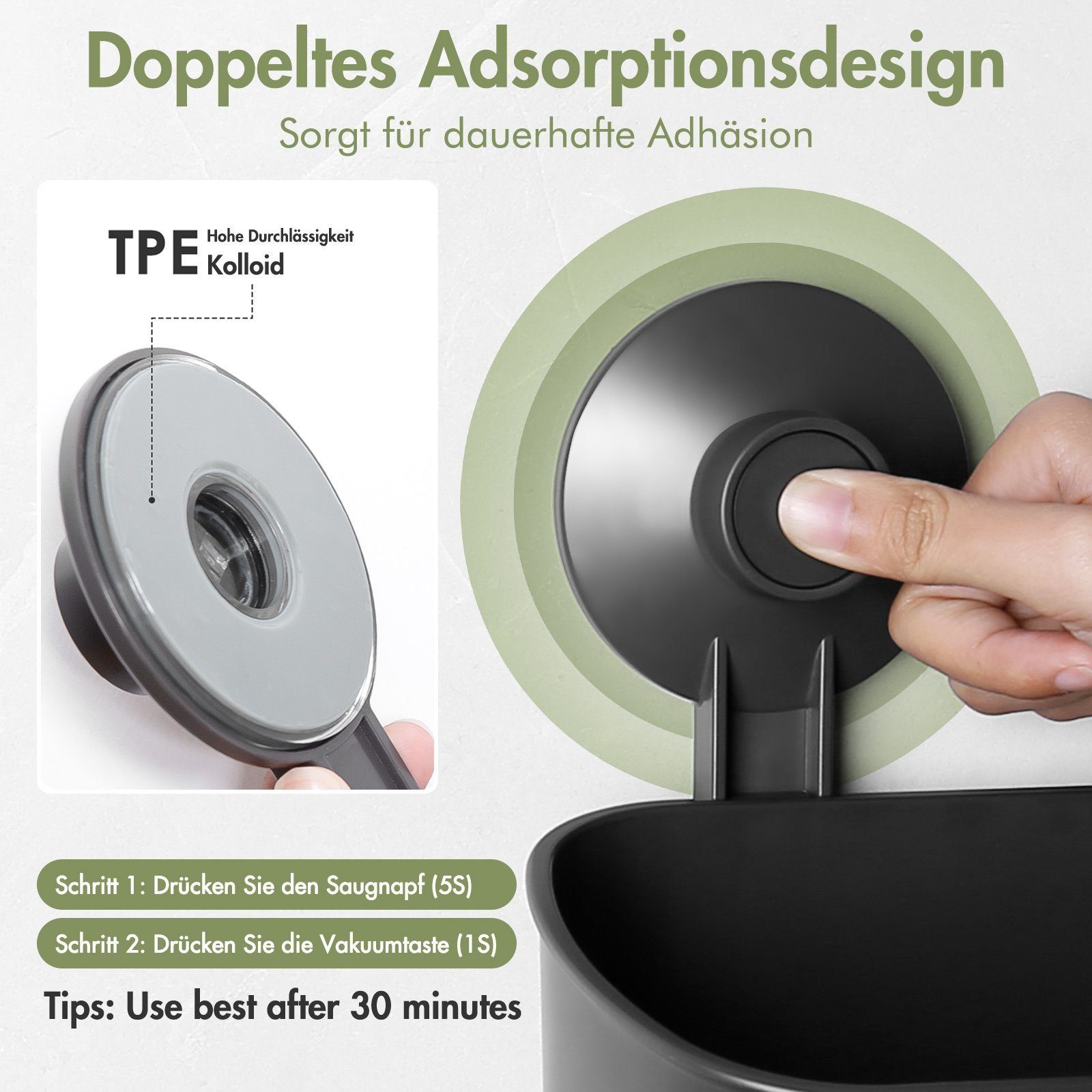 Elegear Duschablage Duschregal Ohne Bohren, Badregal & Küchenregal, Kunstst günstig online kaufen