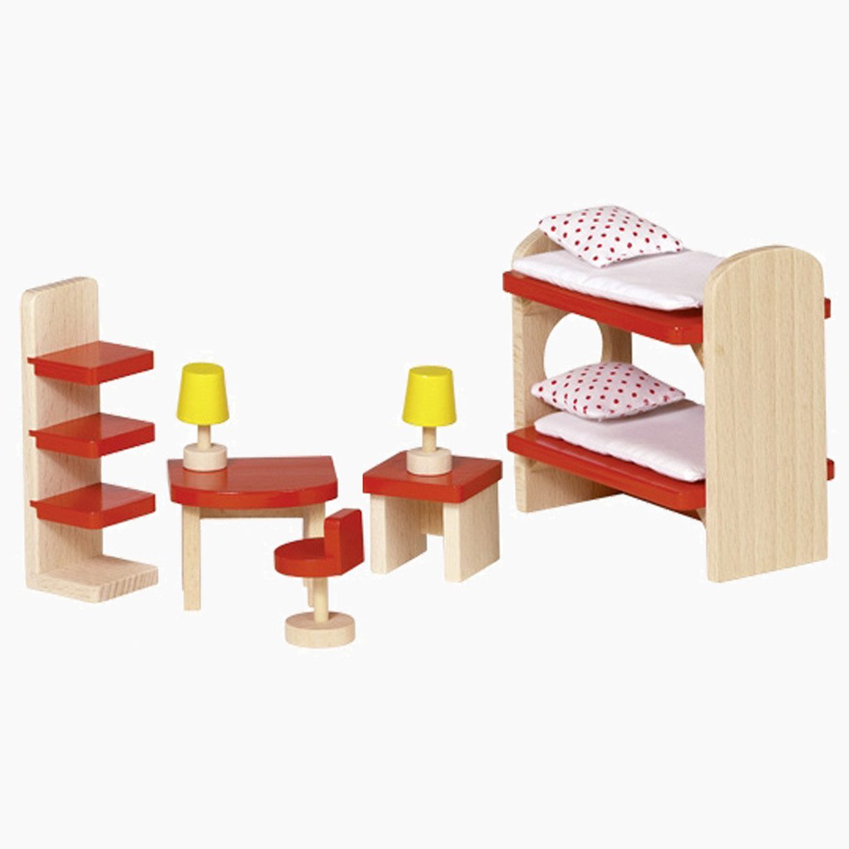 goki Puppenhausmöbel Puppenmöbel Kinderzimmer, goki basic. (packung, 7tlg., günstig online kaufen