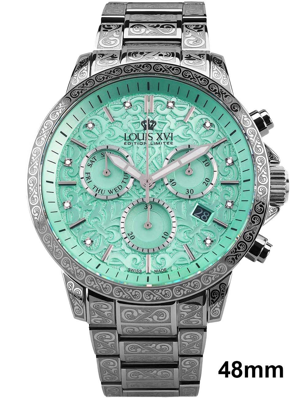 LOUIS XVI Quarzuhr Louis XVI LXVI4025 Herrenuhr Palais Royale 2.0 Diamond 48mm 10ATM Louis XVI LXVI4025 Herrenuhr Palais Royale 2.0 Diamond 48mm 10ATM