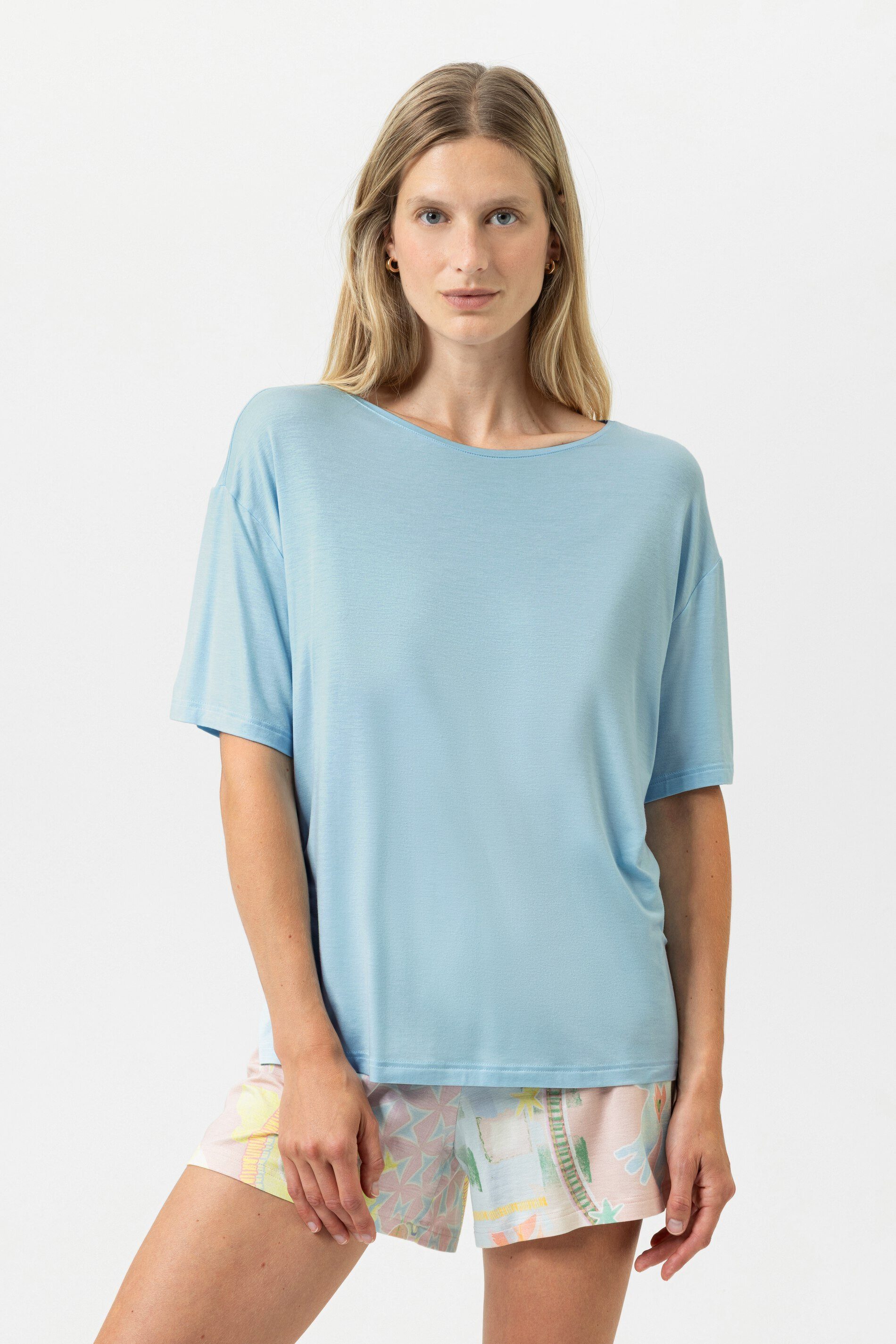 Pyjamaoberteil Mey T-Shirt Serie Pure Chic Uni T-Shirt