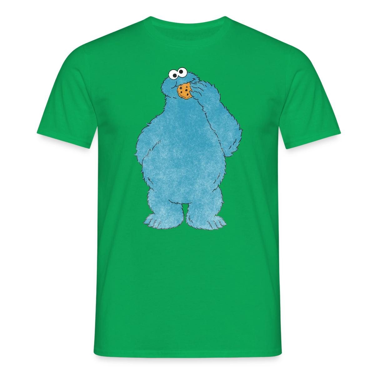 Spreadshirt T-Shirt Sesamstraße Krümelmonster Naschen Männer T-Shirt (1-tlg)
