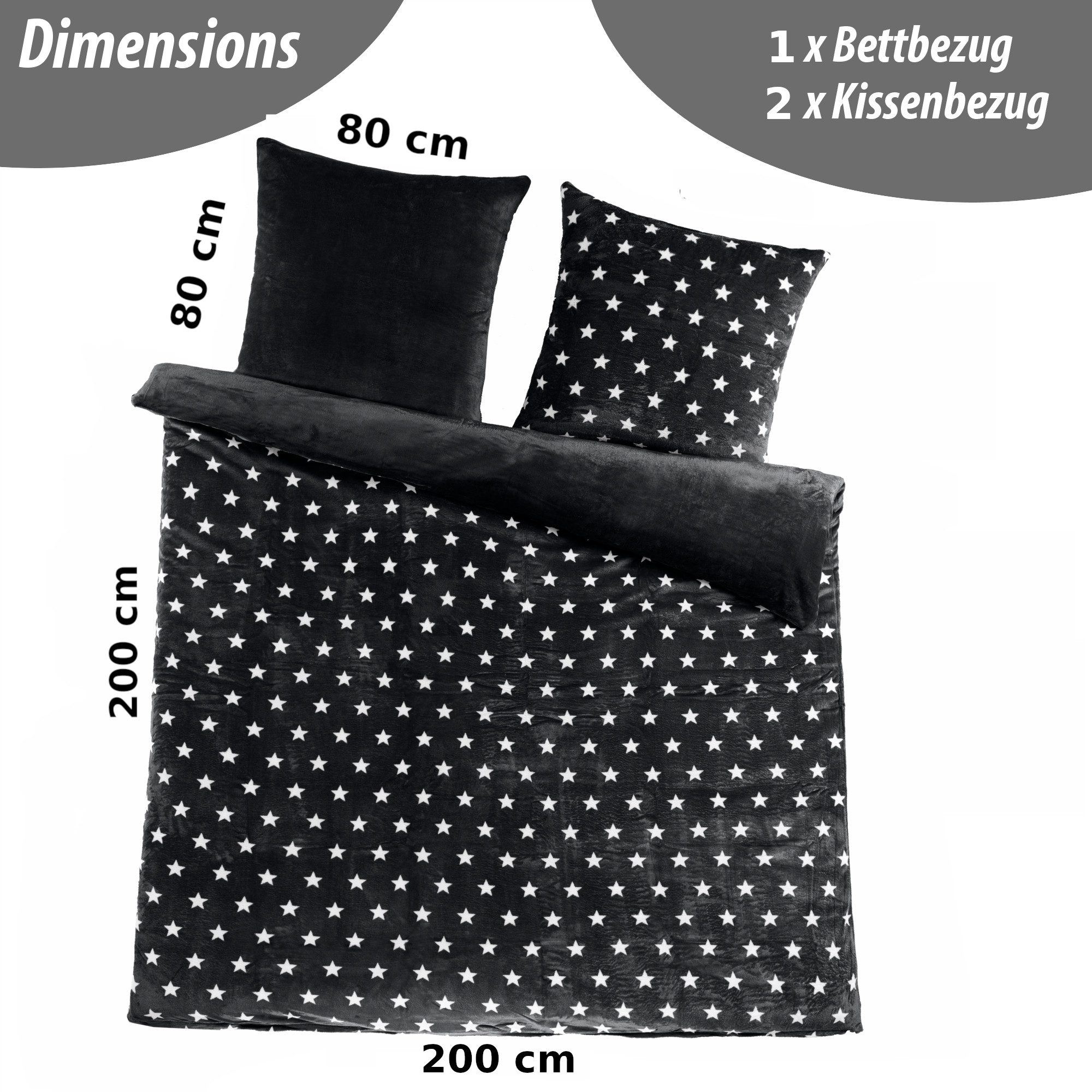 Malika Wendebettwäsche 200x200 + 2x 80x80 günstig online kaufen