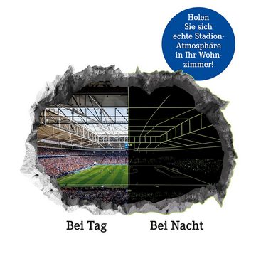 Schalke 04 3D-Wandtattoo, 3D-Effekt nachtleuchtend
