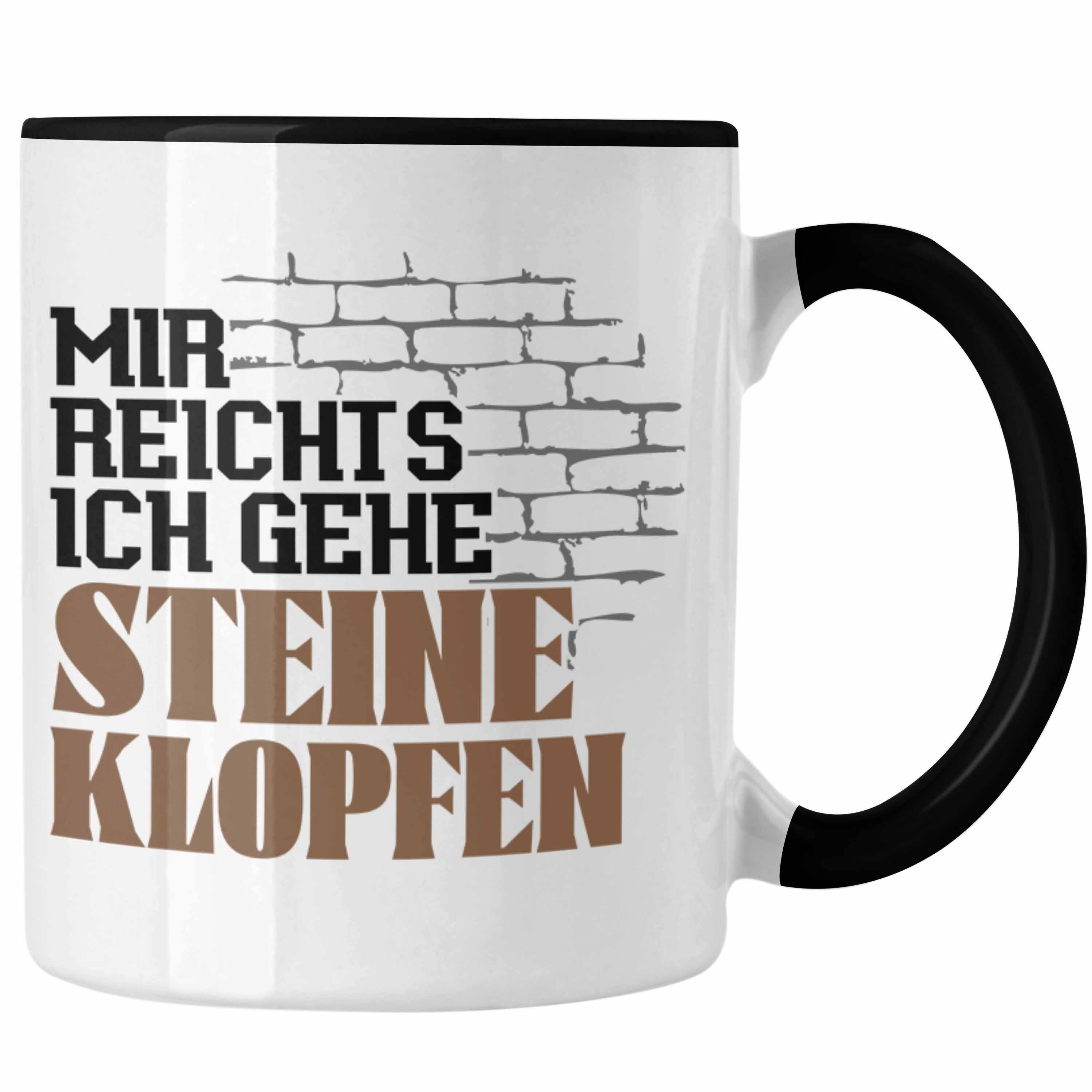 Trendation Tasse Steinmetz Tasse Geschenk Spruch Geschenkidee Mir Reichts Ich Gehe Stei Schwarz