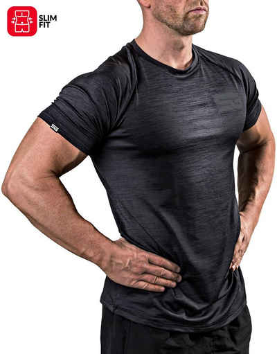 SATIRE GYM® Trainingsshirt Workout Shirt Slim Fit (1-tlg)