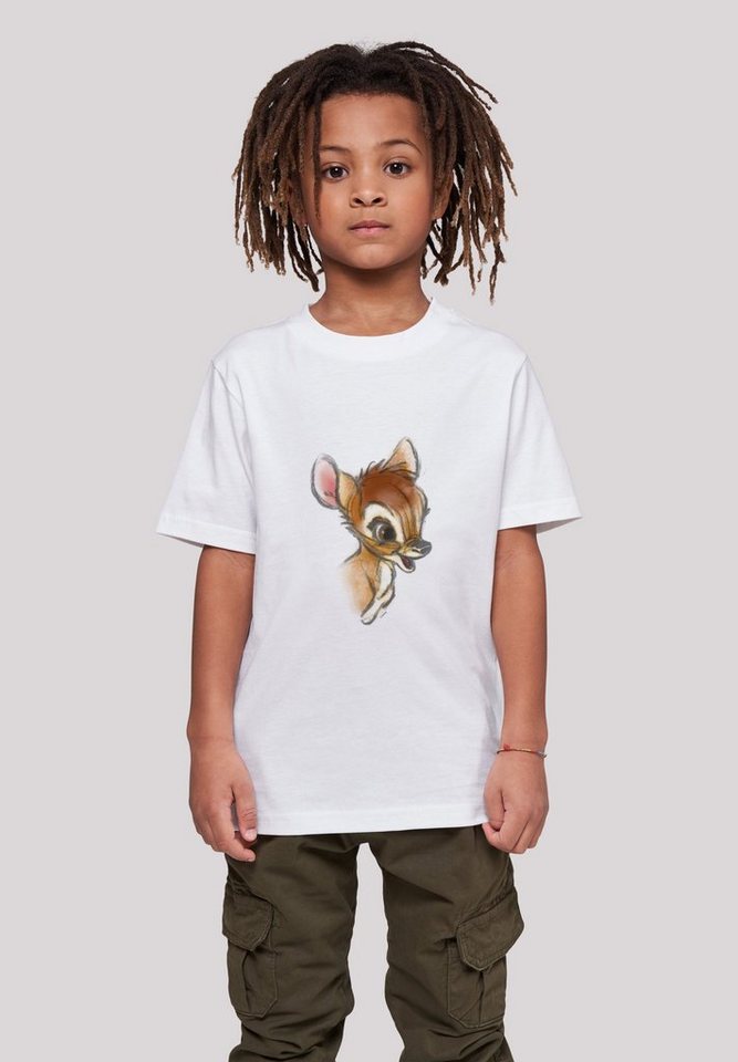 Zeichnung F4NT4STIC Unisex Disney Merch,Jungen,Mädchen,Bedruckt Kinder,Premium Bambi T-Shirt