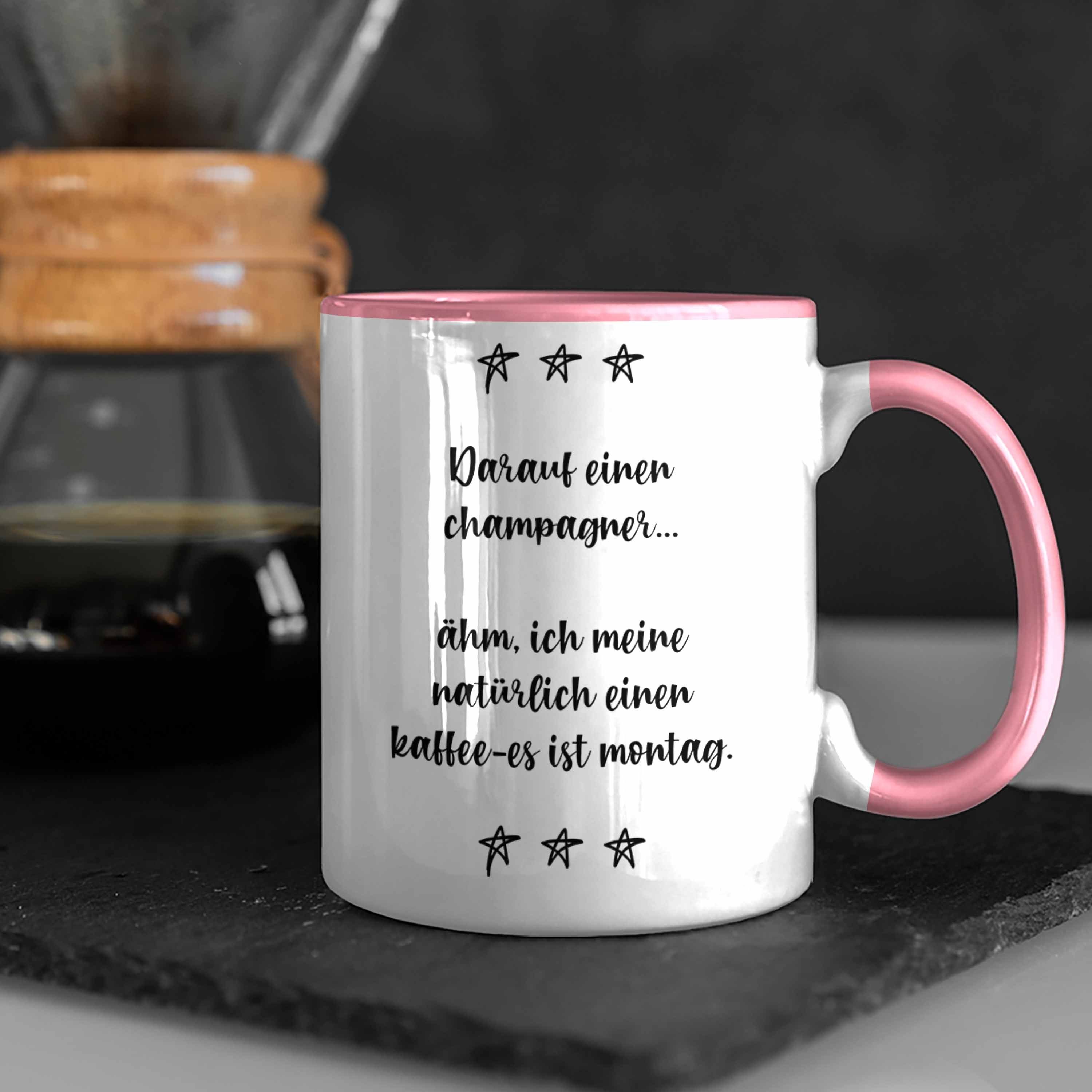 Trendation Tasse Trendation - Lustige Frauen Arbeit Kaffee Tassen für Spruch mit Tassen Rosa Becher Büro