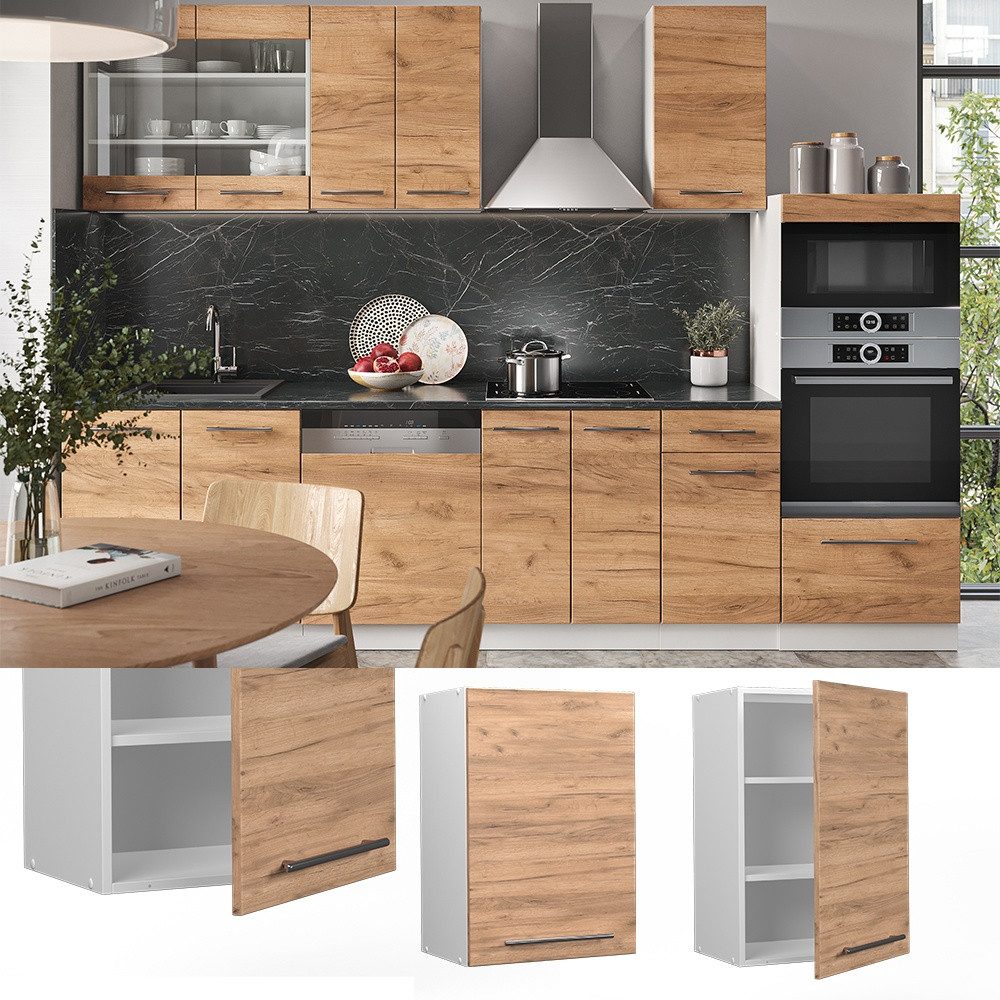 Vicco Hängeschrank Fame-Line, Goldkraft Eiche/Weiß, 50 cm (1-St)