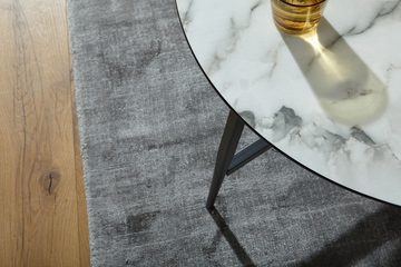 KADIMA DESIGN Couchtisch Stylischer Kaffeetisch in Marmor-Optik, mattes Schwarzgestell