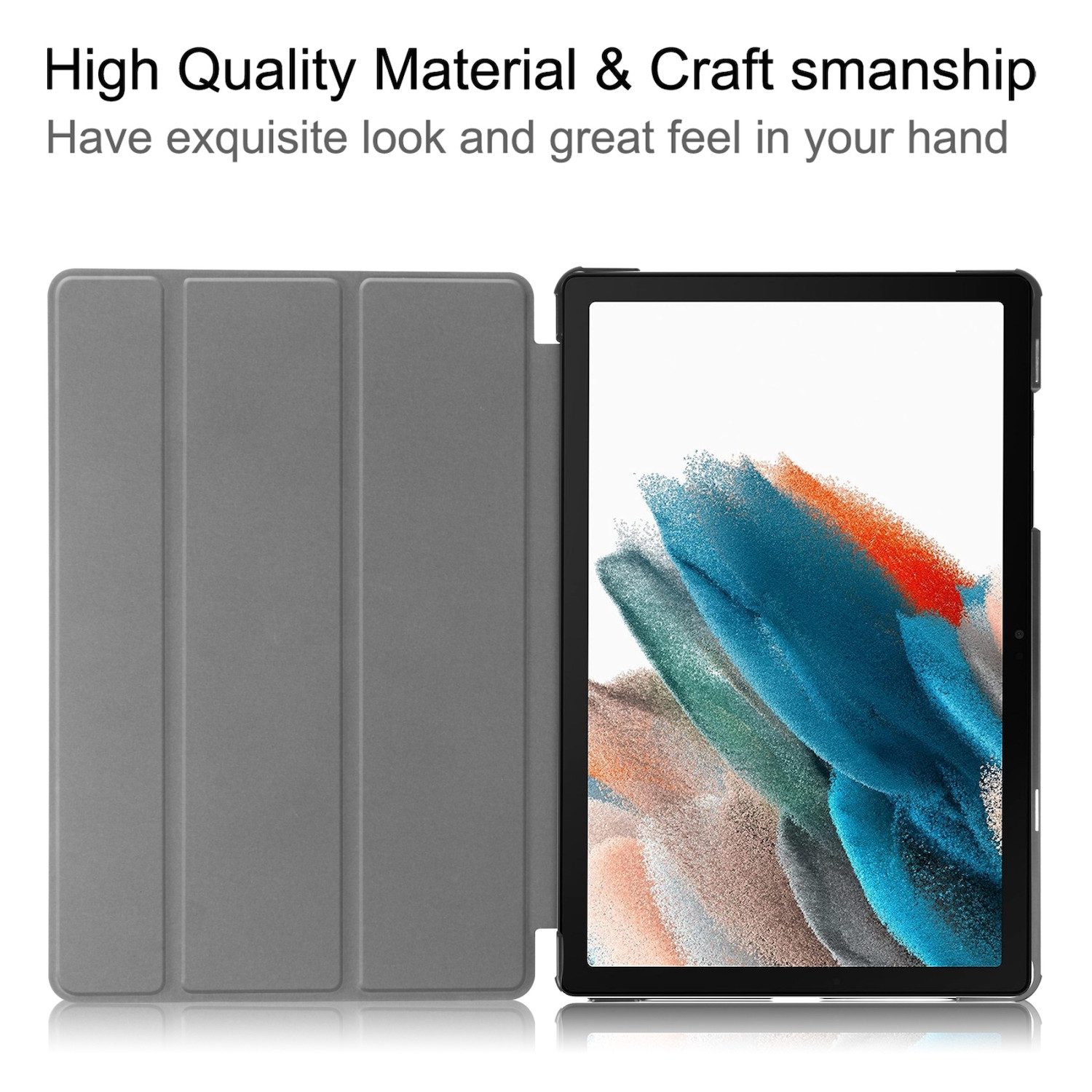 Wigento Tablet-Hülle Für Samsung Galaxy Tab A9 Plus 3folt Wake UP Smart Cover Tasche Hülle