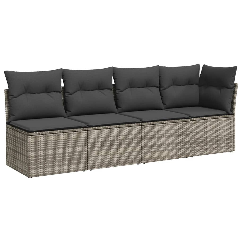vidaXL Loungesofa Gartensofa mit Kissen 4-Sitzer günstig online kaufen