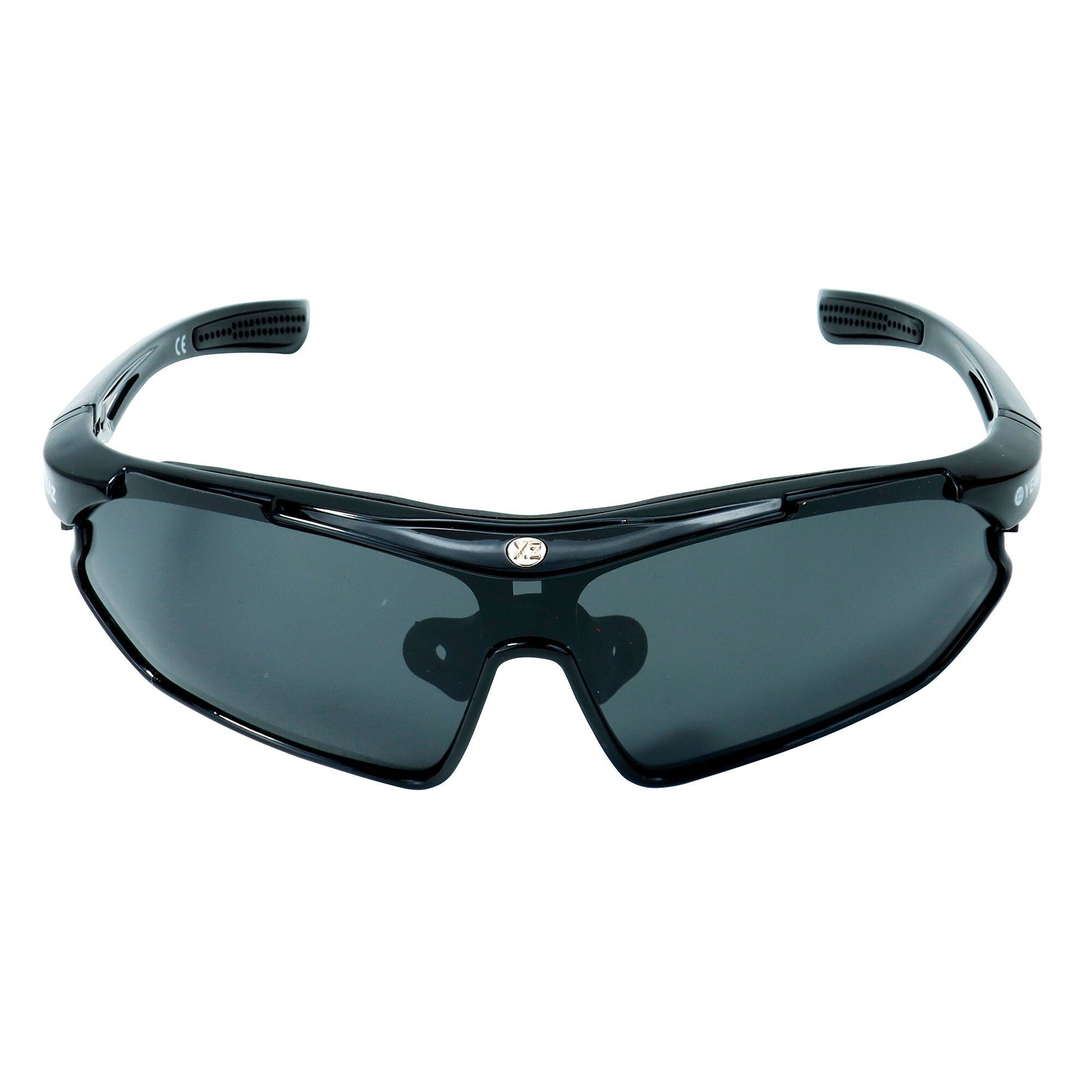 schwarz/polarisiert, schwarz/polarisiert sport-sonnenbrille SUNRAY Sport-Sonnenbrille Sportbrille YEAZ