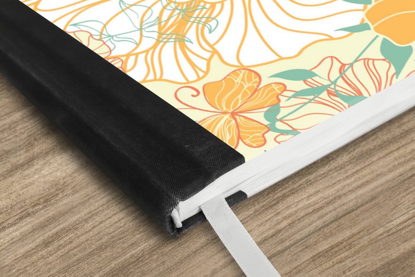 Thumbnail - MuchoWow Notizbuch Blumen - Muster - Schmetterlinge, Notebook, Notizblock a5, Tagebuch, Journal Liniert