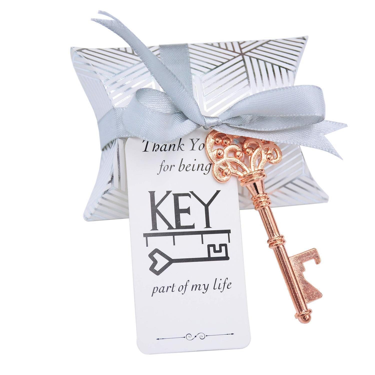 LuxusKollektion Flaschenöffner Flaschenöffner Set Skelettschlüssel Rosegold