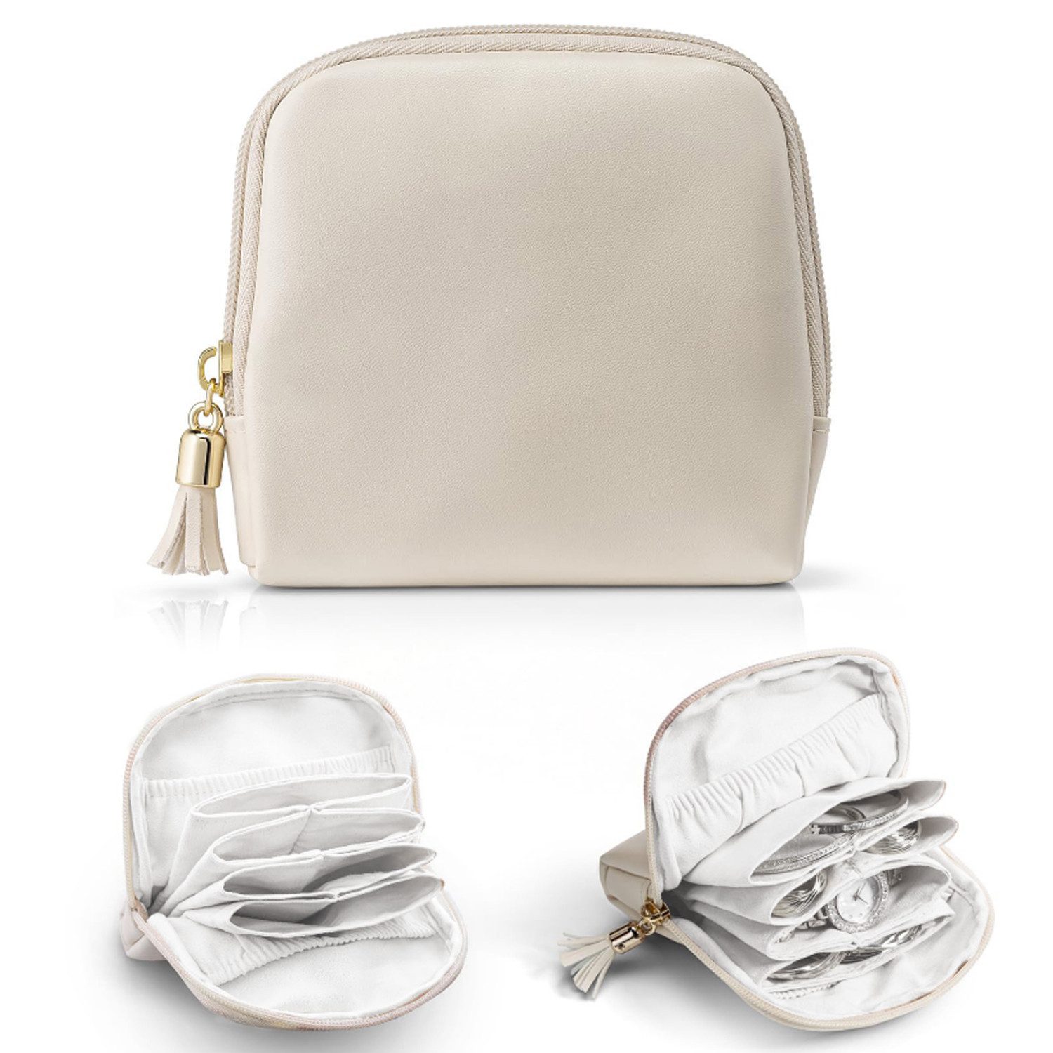 Refttenw Kosmetiktasche Schmuckaufbewahrungstasche,Mini-Geldbörse,Kosmetiktasche mit Quaste