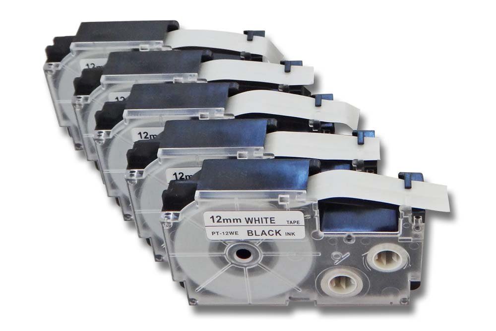 vhbw Beschriftungsband KL-HD1 Etikettendrucker Casio Drucker Kopierer KL-P1000, & für passend
